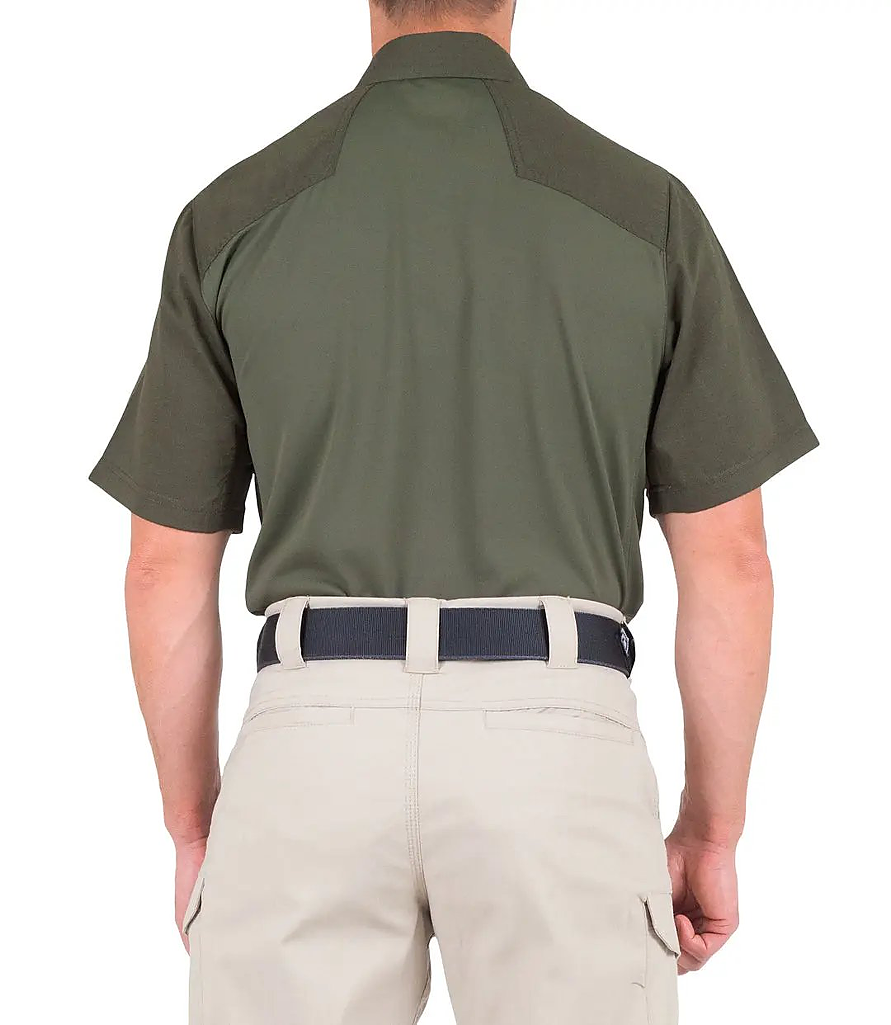 First Tactical Mens V2 Pro Perf Short Sleeve - OD Green - back view