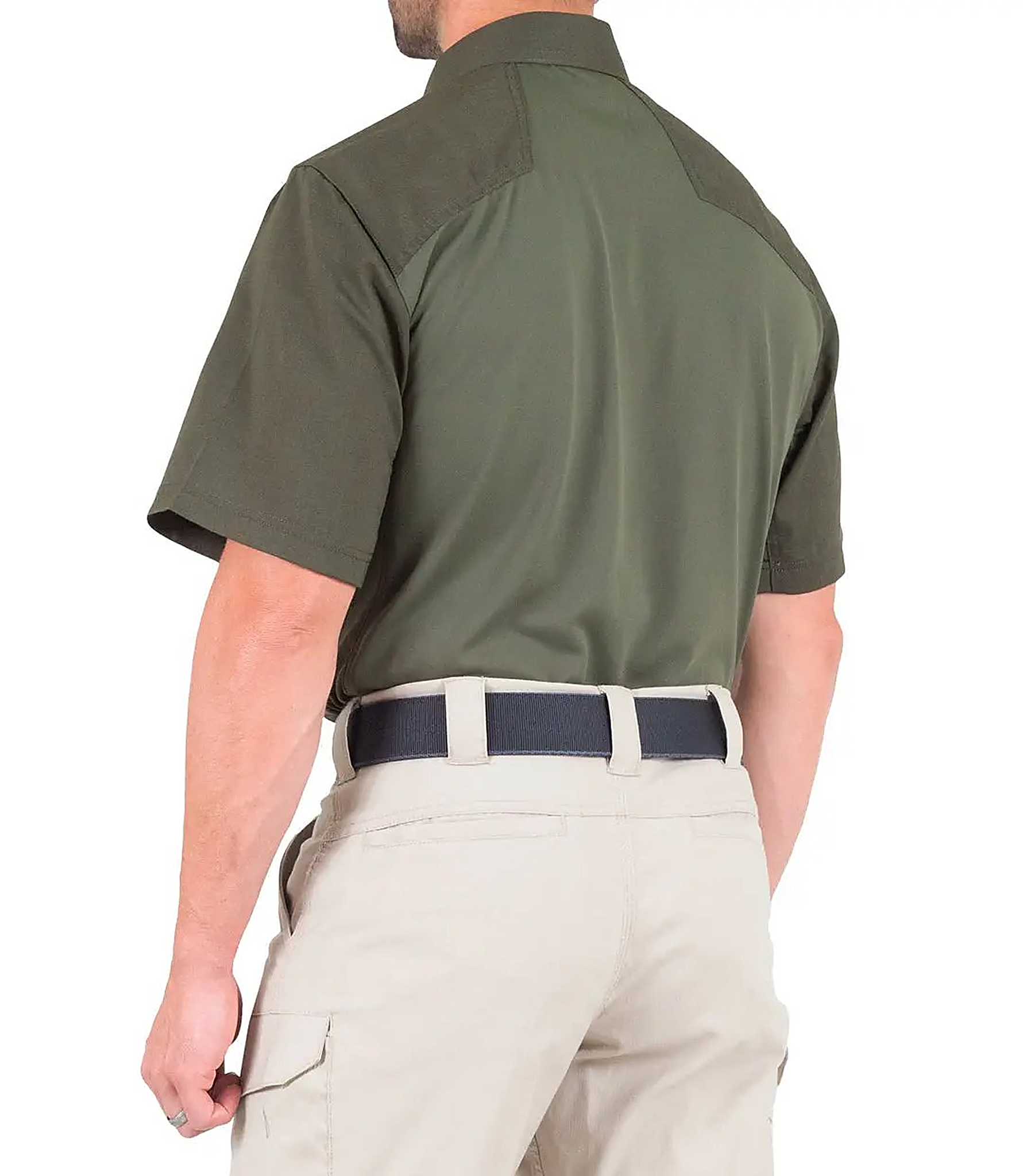 First Tactical Mens V2 Pro Perf Short Sleeve - OD Green - side view