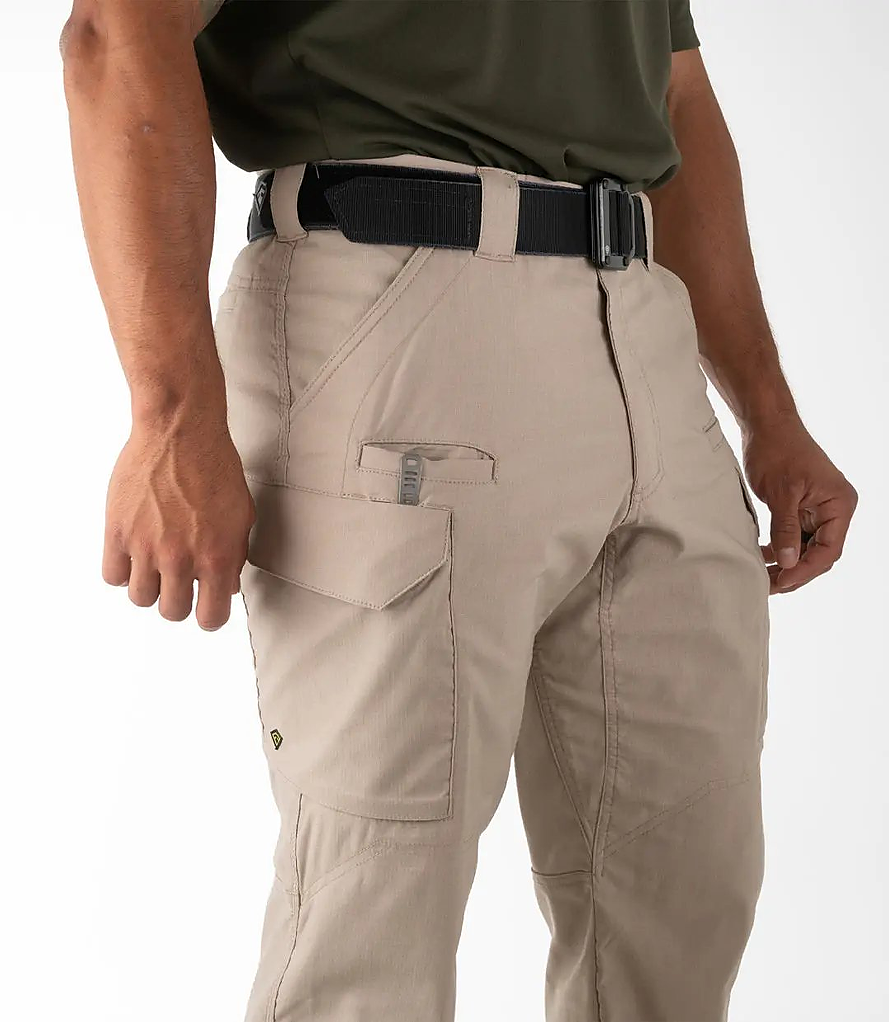 First Tactical Mens V2 Tac Pants - Khaki - close-up detail