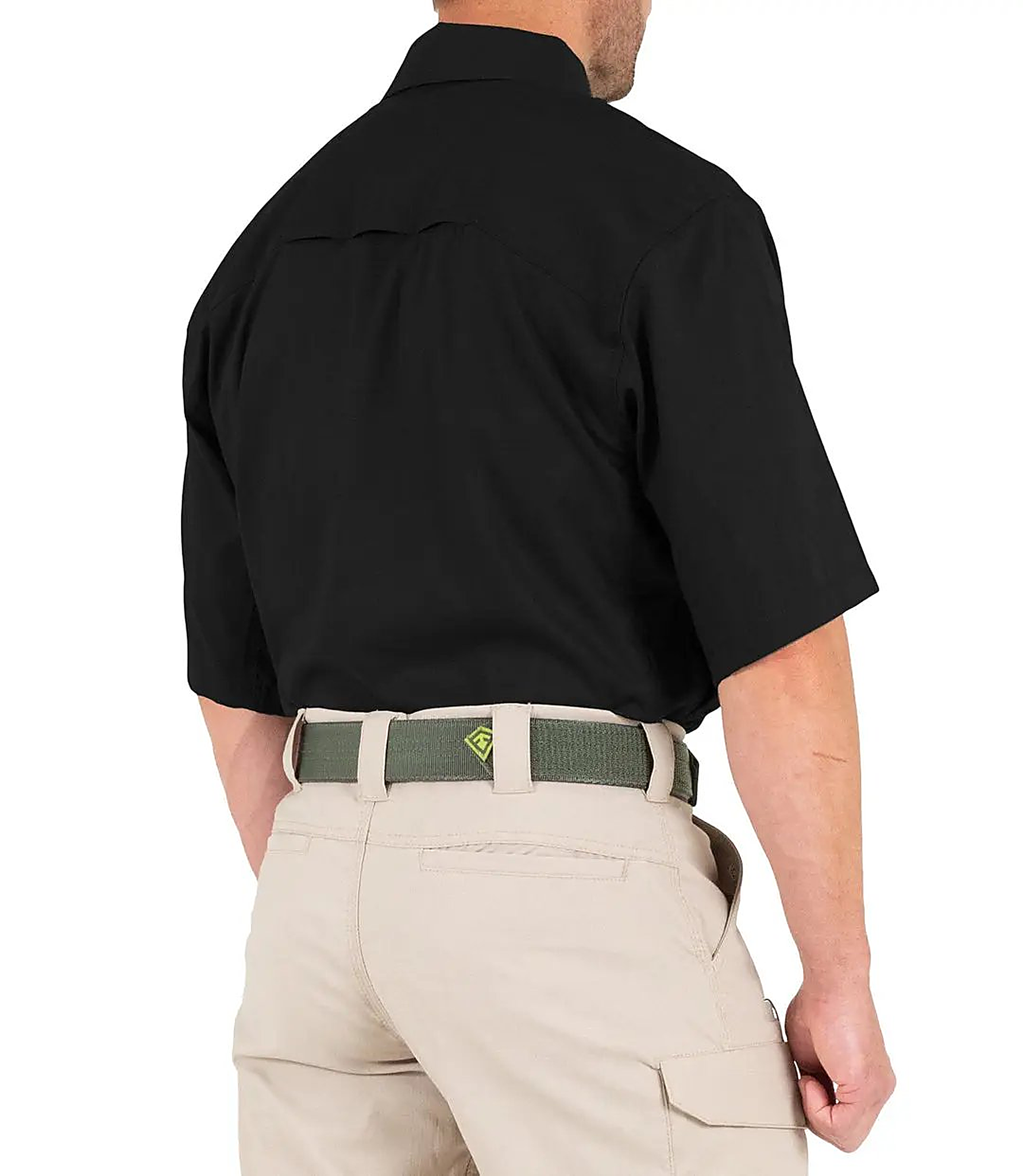First Tactical Mens V2 Tactical Short Sleeve - Black - side view
