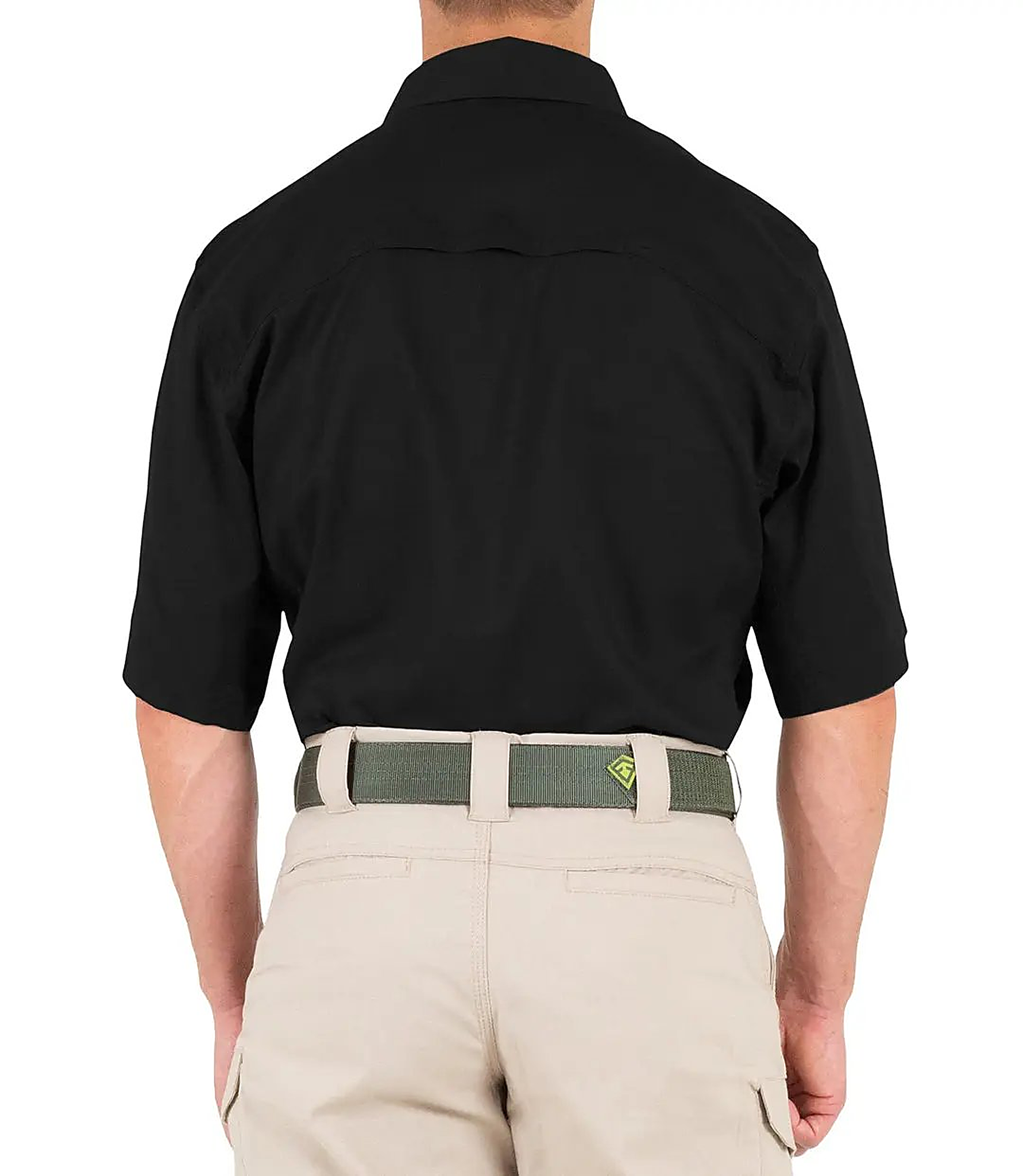 First Tactical Mens V2 Tactical Short Sleeve - Black - back view