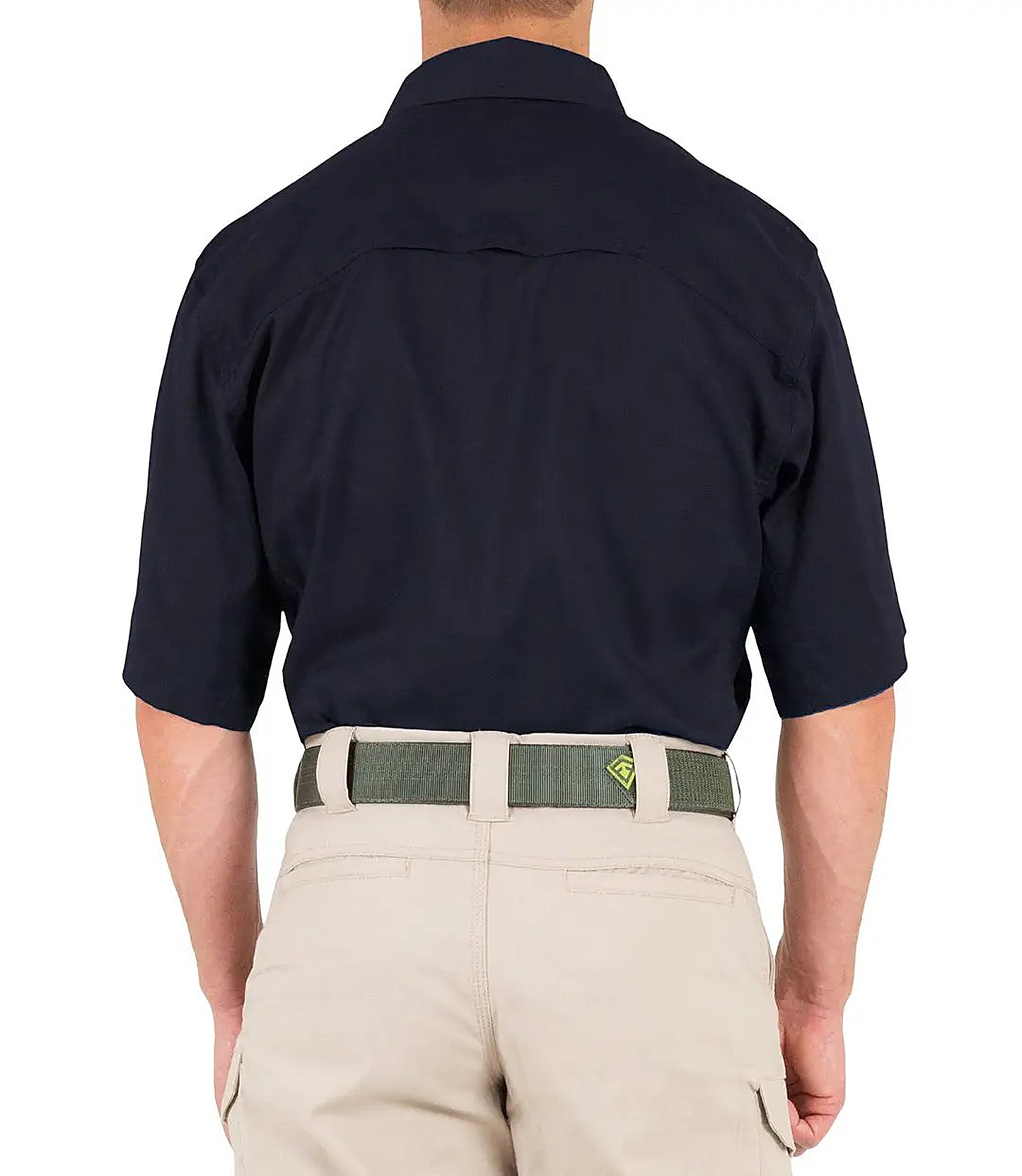 First Tactical Mens V2 Tactical Short Sleeve - Midnighty Navy - close-up detail