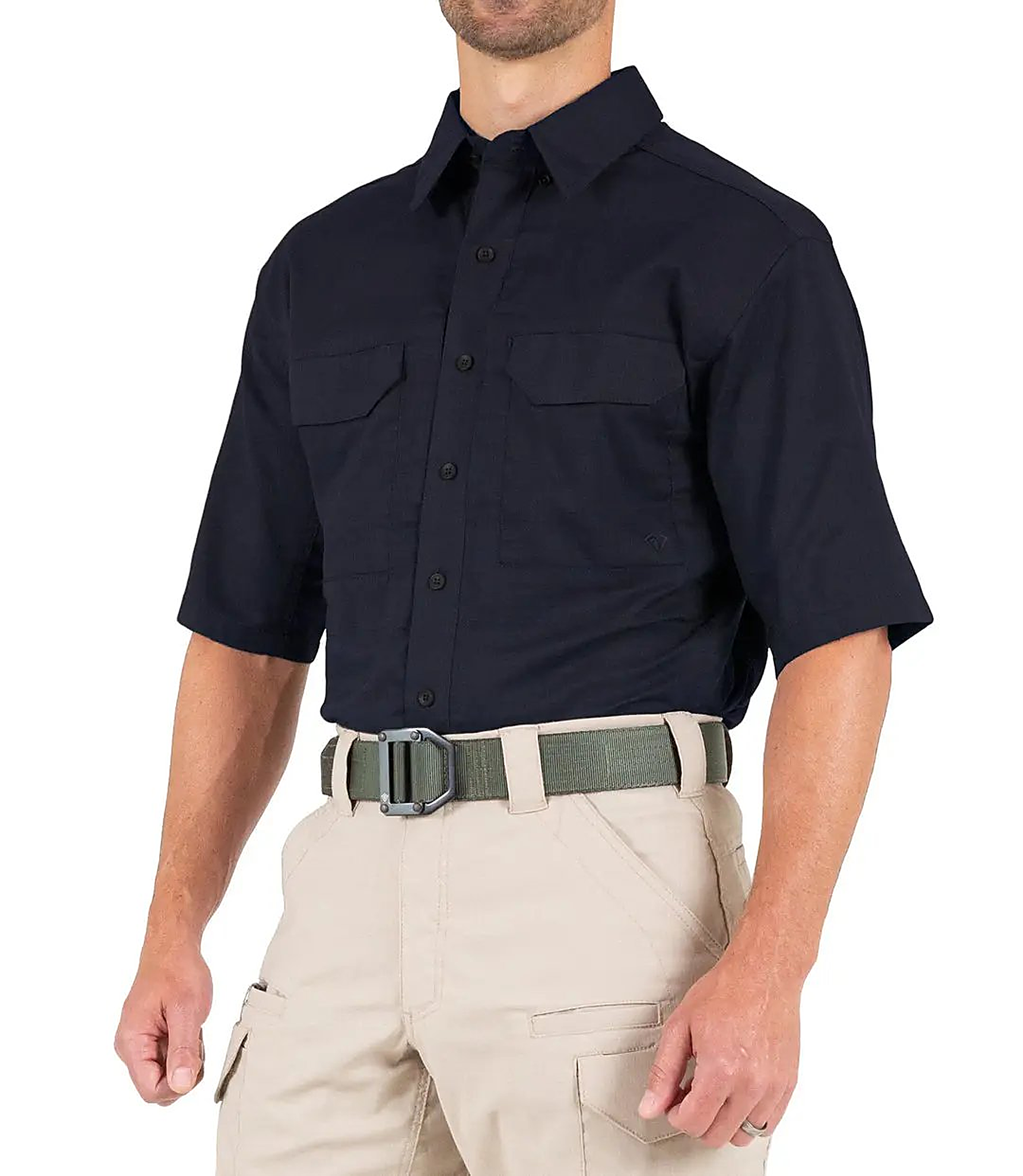 First Tactical Mens V2 Tactical Short Sleeve - Midnighty Navy - back view
