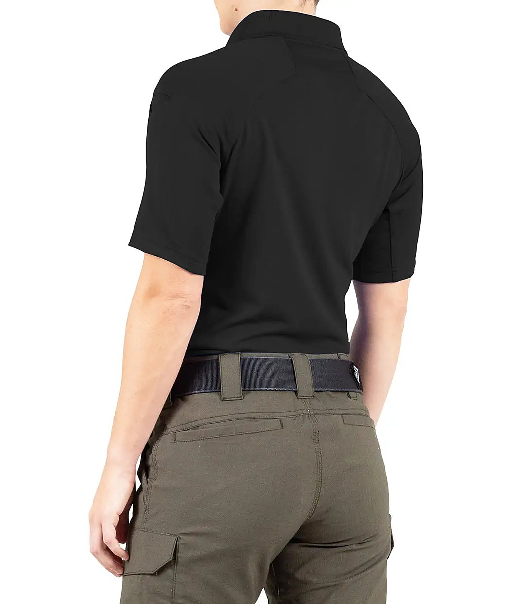 First Tactical Womens Performance Short Sleeve Polo - Black - alternate view