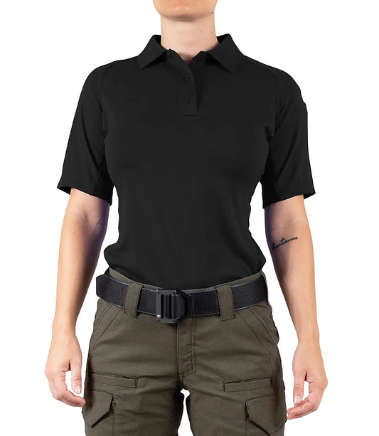 First Tactical Womens Performance Short Sleeve Polo - Black
