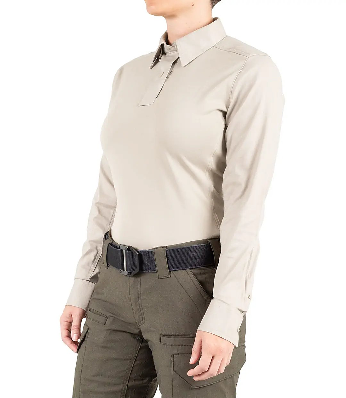 First Tactical Womens Pro Perf Long Sleeve - Khaki - detail view