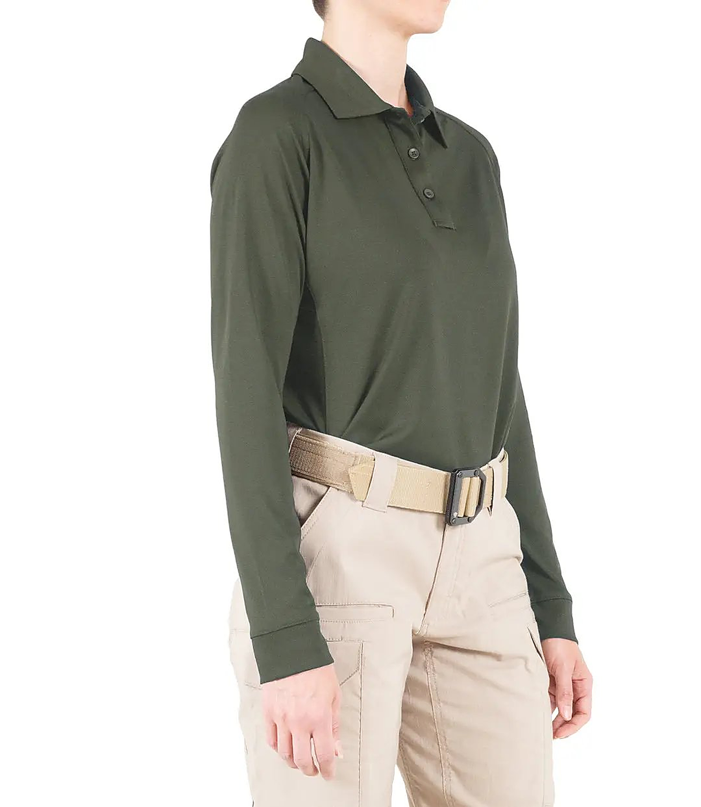 First Tactical Womens Pro Perf Long Sleeve - OD Green - side view