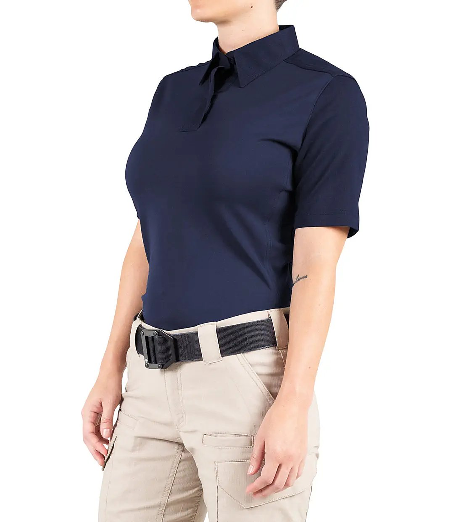 First Tactical Womens Pro Perf Short Sleeve - Midnight Navy - detail view