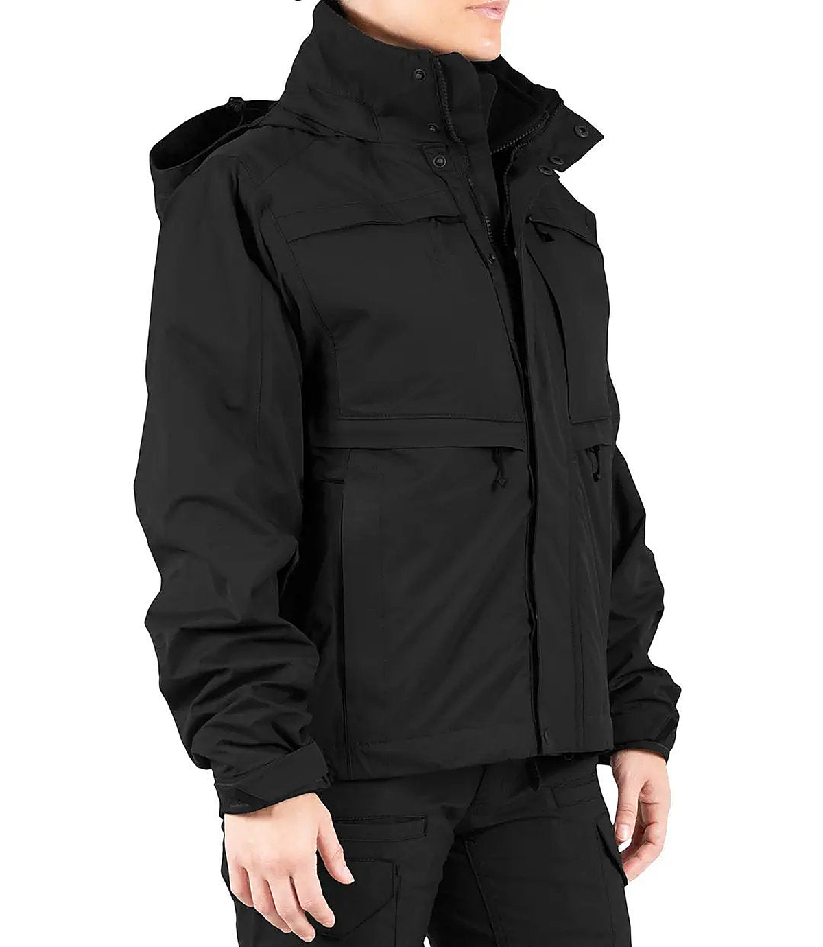 First Tactical Womens Tactix System Jacket - Black - close-up detail