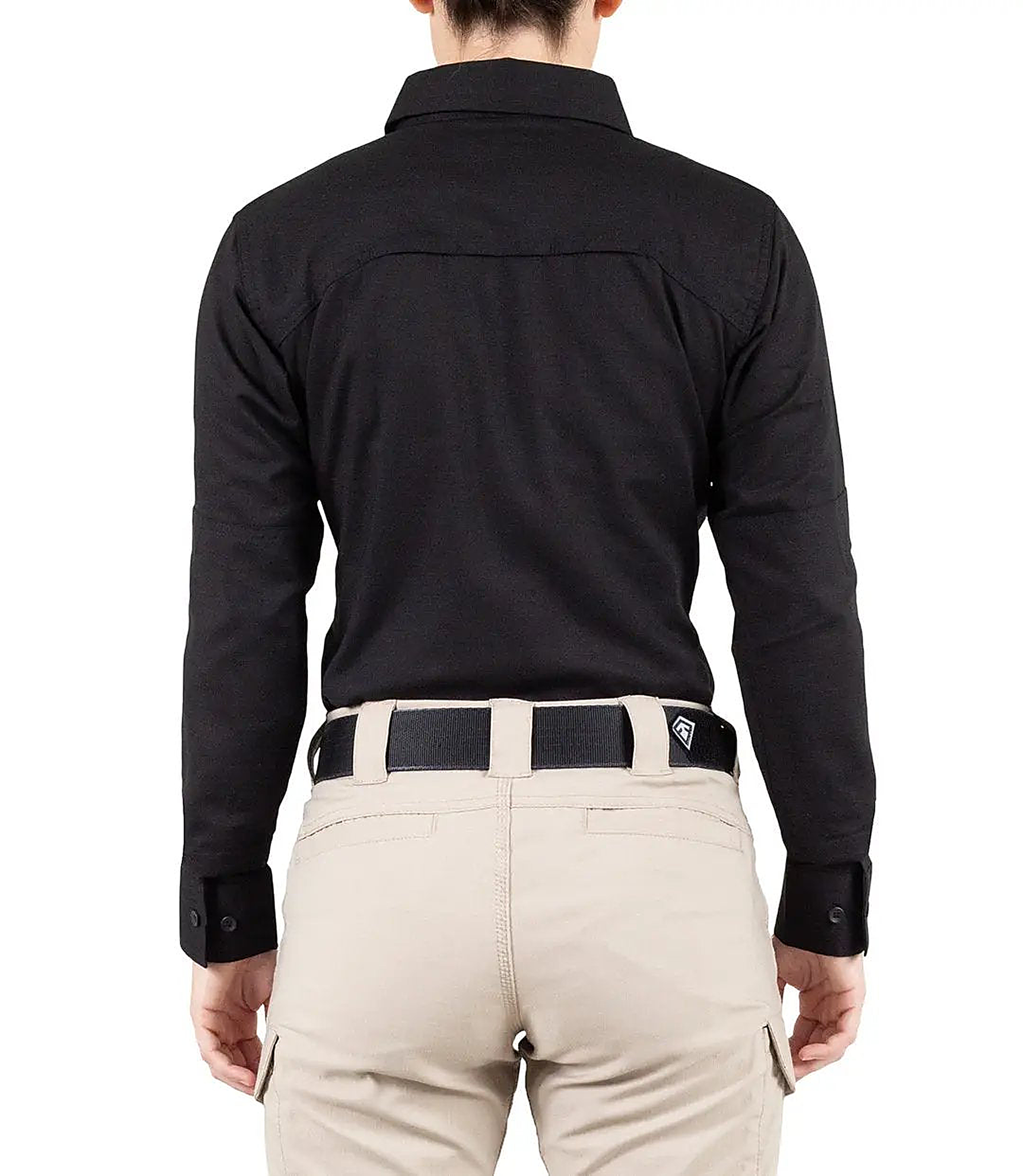 First Tactical Womens V2 Tactical Long Sleeve - Black - back view