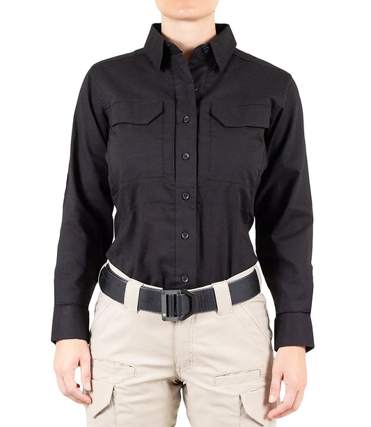 First Tactical Womens V2 Tactical Long Sleeve - Black - shirt