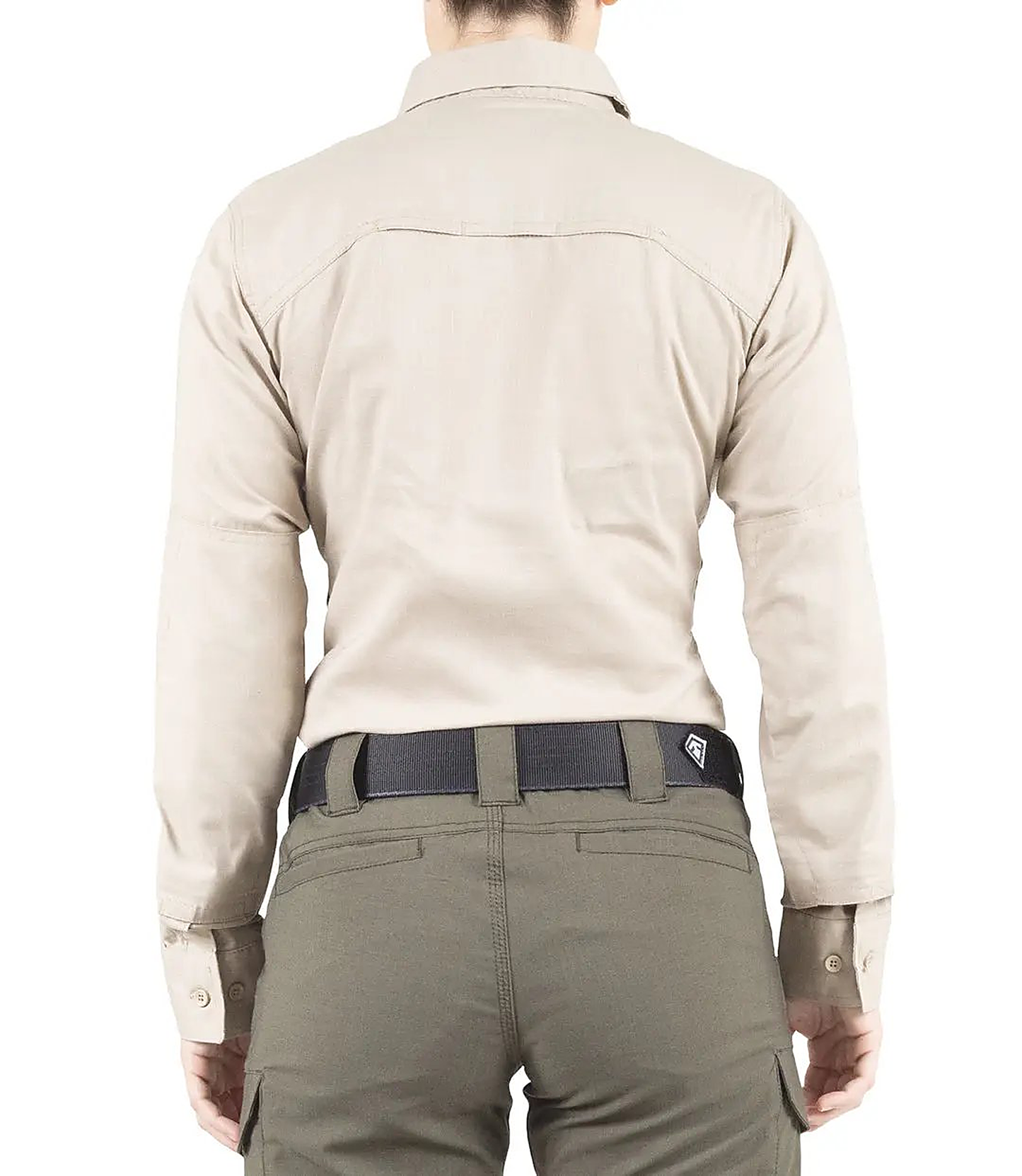 First Tactical Womens V2 Tactical Long Sleeve - Khaki - close-up detail