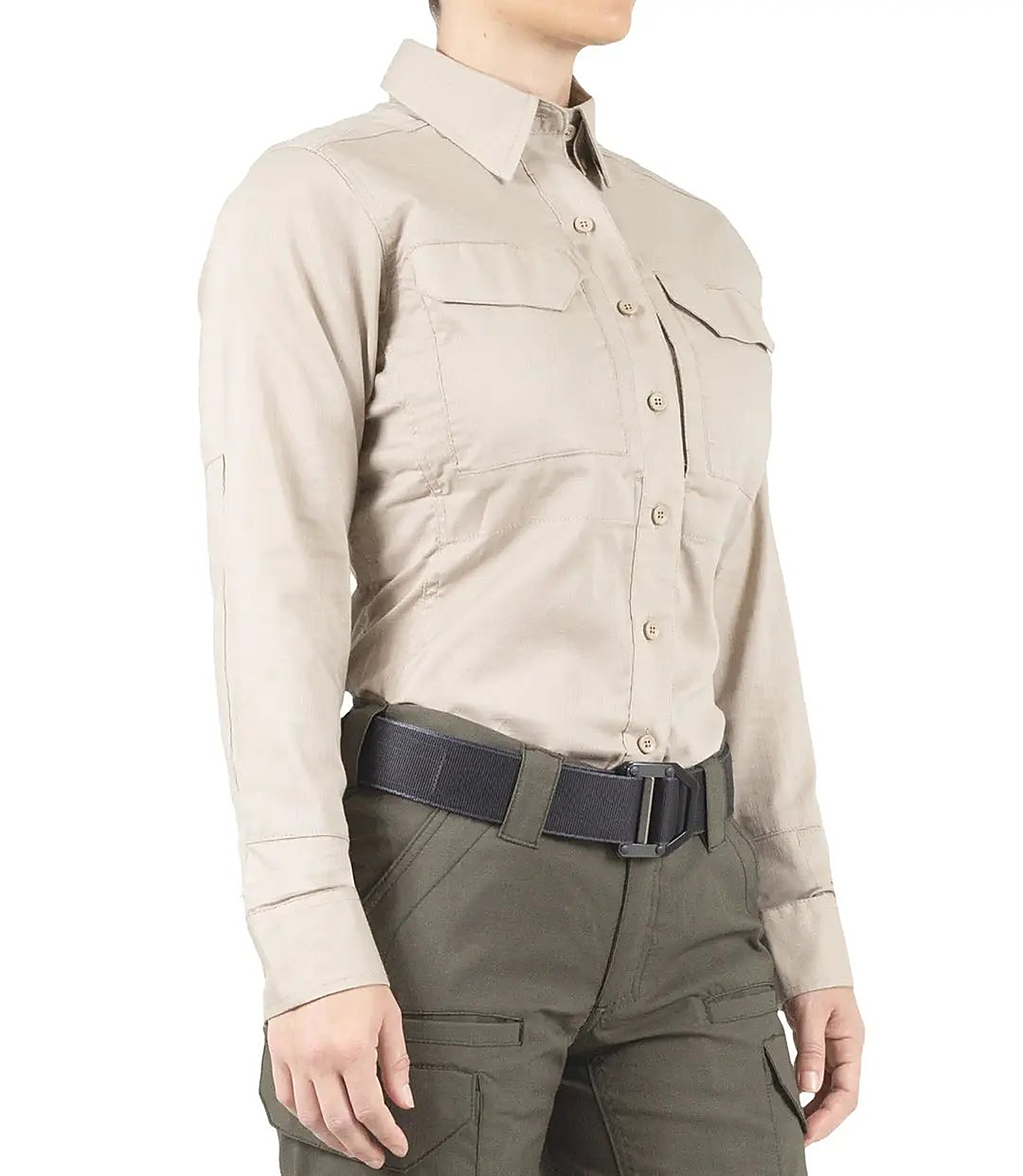First Tactical Womens V2 Tactical Long Sleeve - Khaki - alternate view