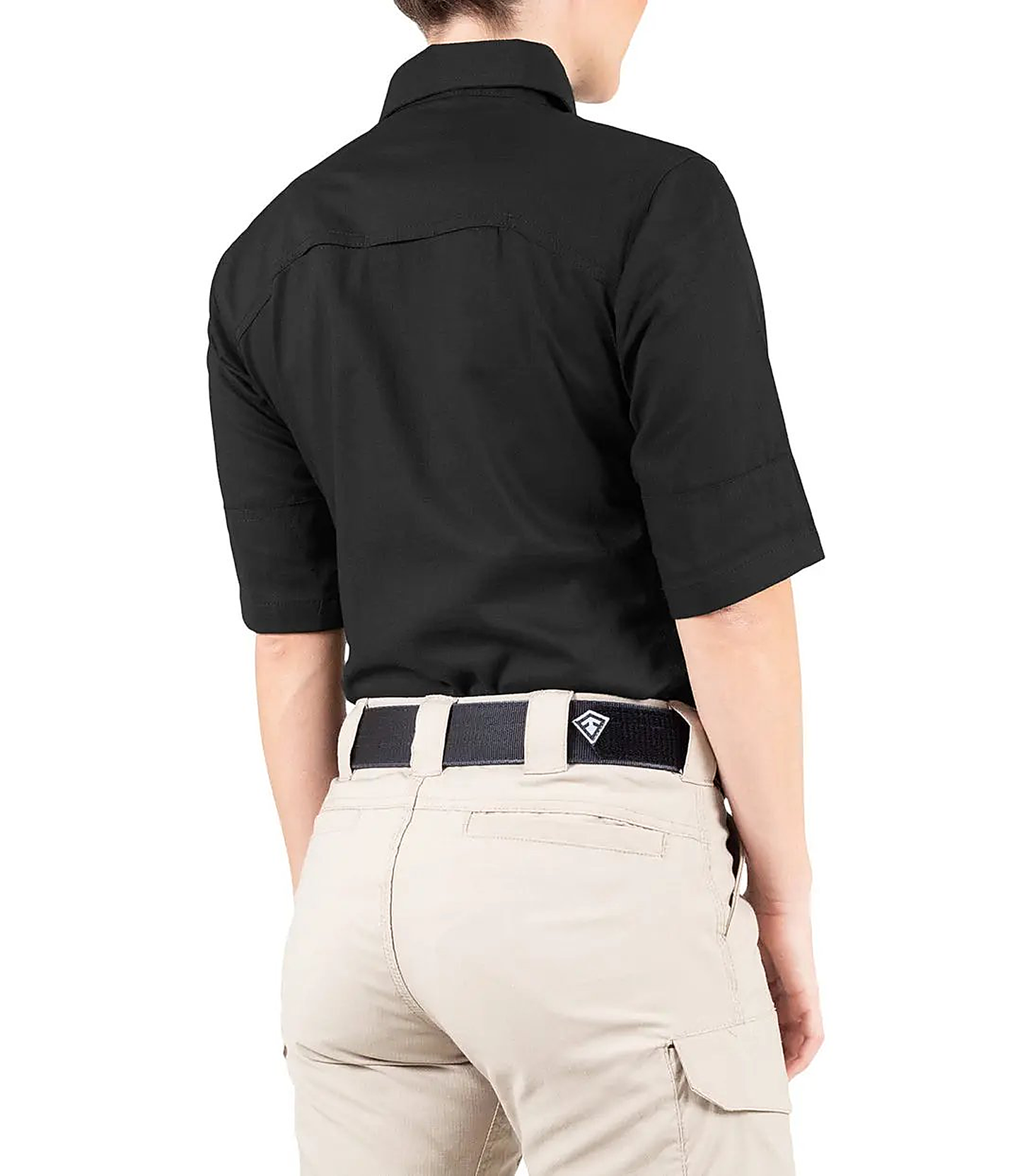 First Tactical Womens V2 Tactical Short Sleeve - Black - side view