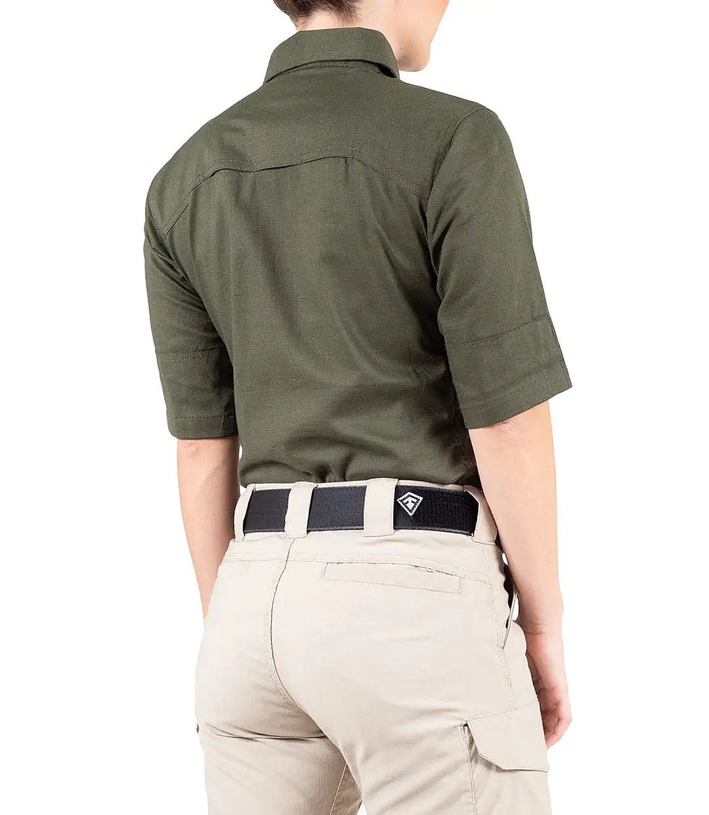 First Tactical Womens V2 Tactical Short Sleeve - OD Green - side view