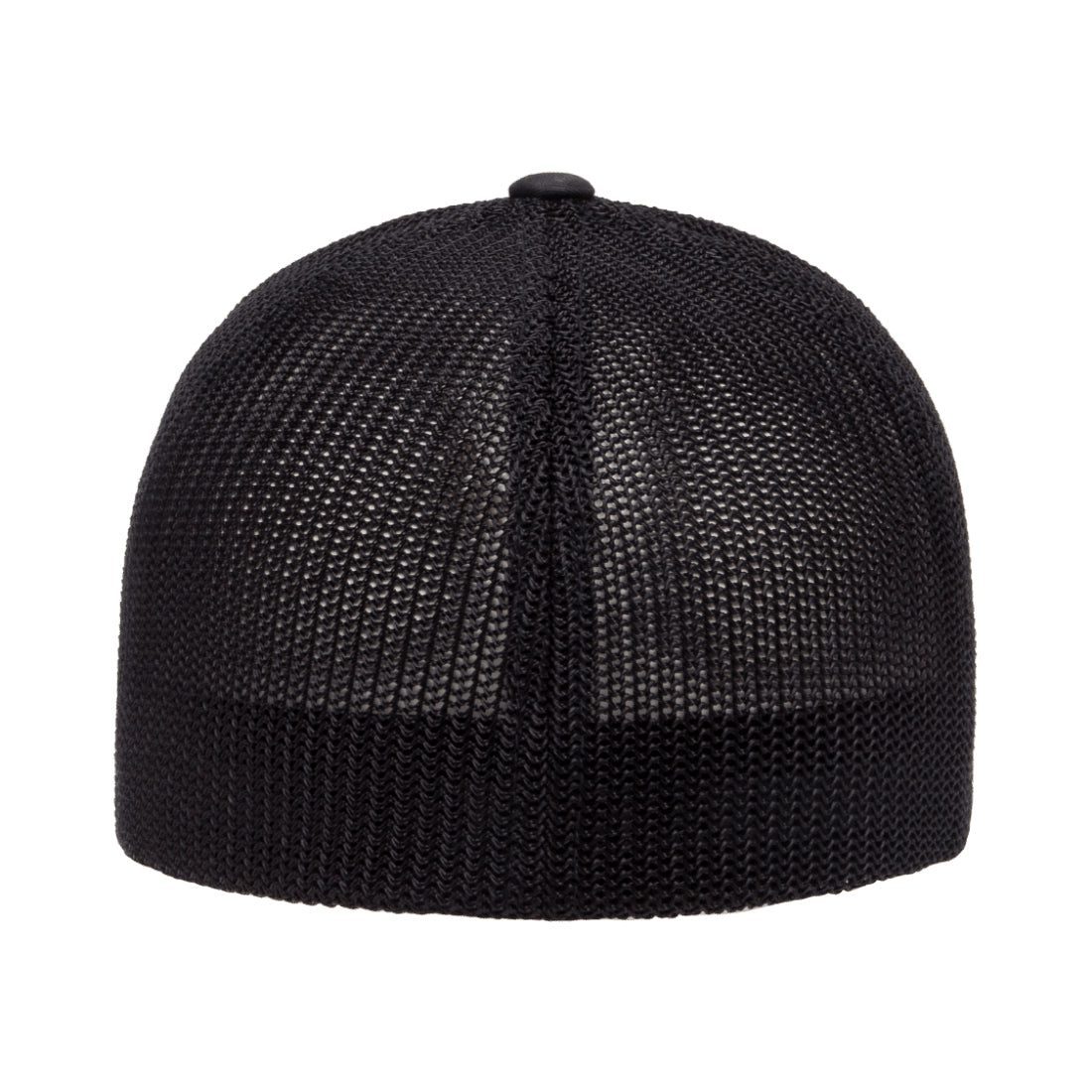 Back view of the midnight navy Flexfit 6511 Mesh-Back Hat, showing the crown and closure.