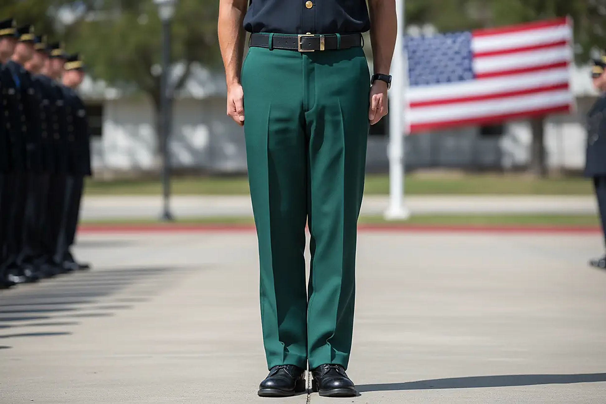 Flying Cross Class A Trousers - Forest Green - side view