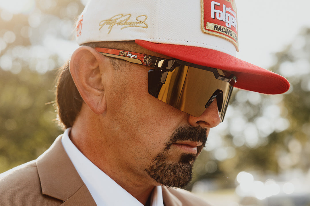 Heat Wave Visual Future Tech Hendrick Motorsports | Tim Richmond #25 Folgers sunglasses view 2