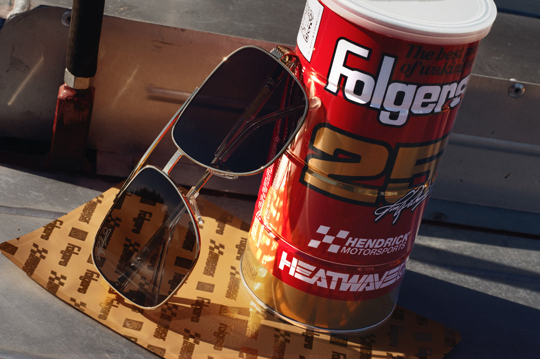 Heat Wave Visual Nimitz Hendrick Motorsports | Tim Richmond #25 Folgers sunglasses view 4