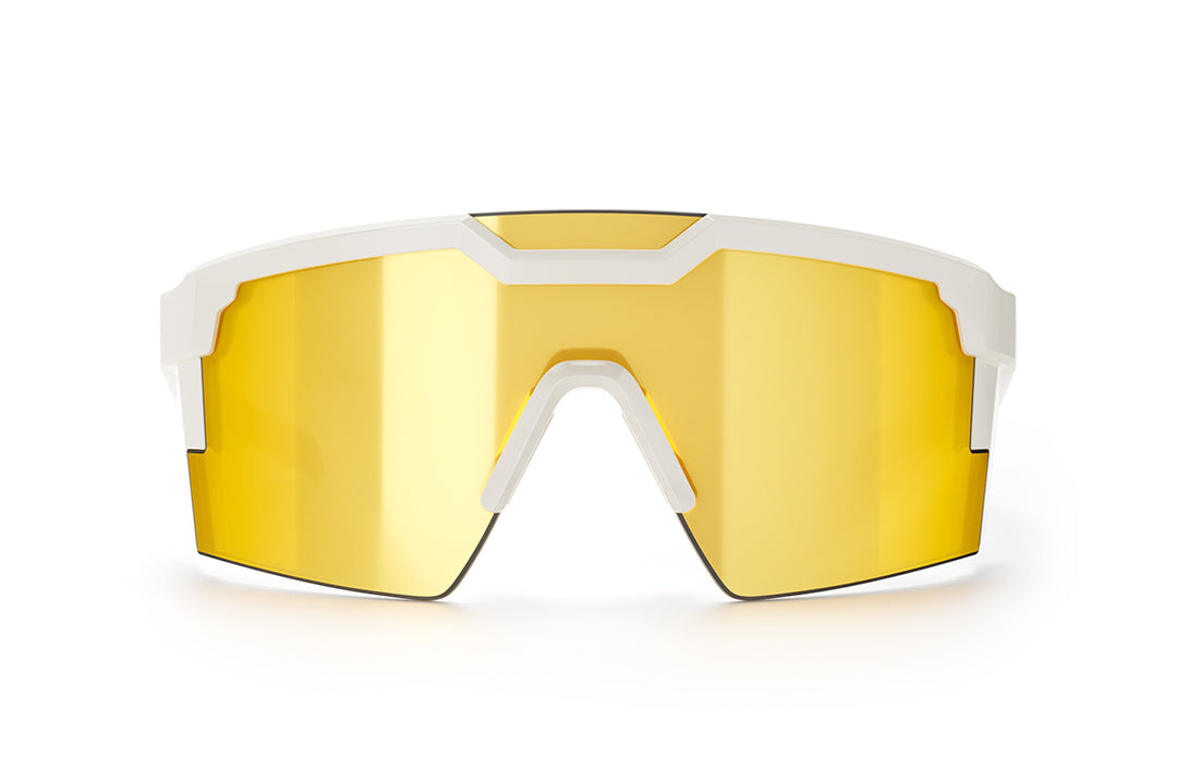 Heat Wave Visual Future Tech GLOSS WHITE Gold Lens sunglasses view 3