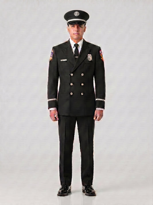 CAL FIRE Class A uniform with silver hardware - before retrofit