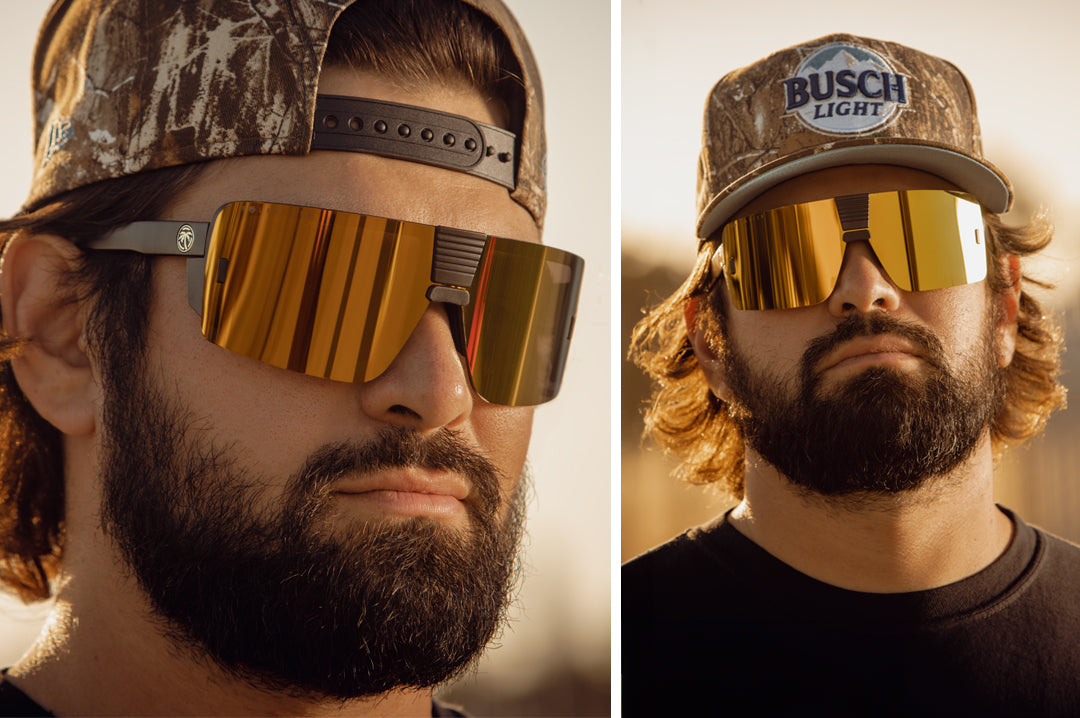 Heat Wave Visual Vector Gold sunglasses view 3