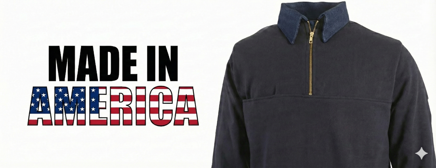 Denim Collar Job shirt - detail view