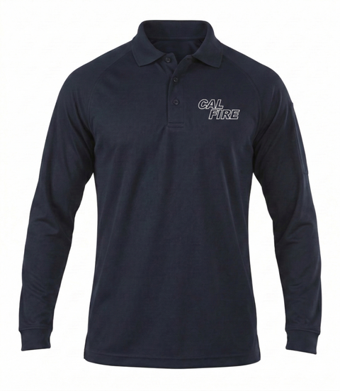 CAL FIRE 5.11 Performance Long Sleeve Polo - White Text