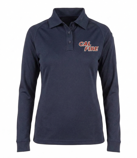 CAL FIRE First Tactical Womens Performance Long Sleeve Polo