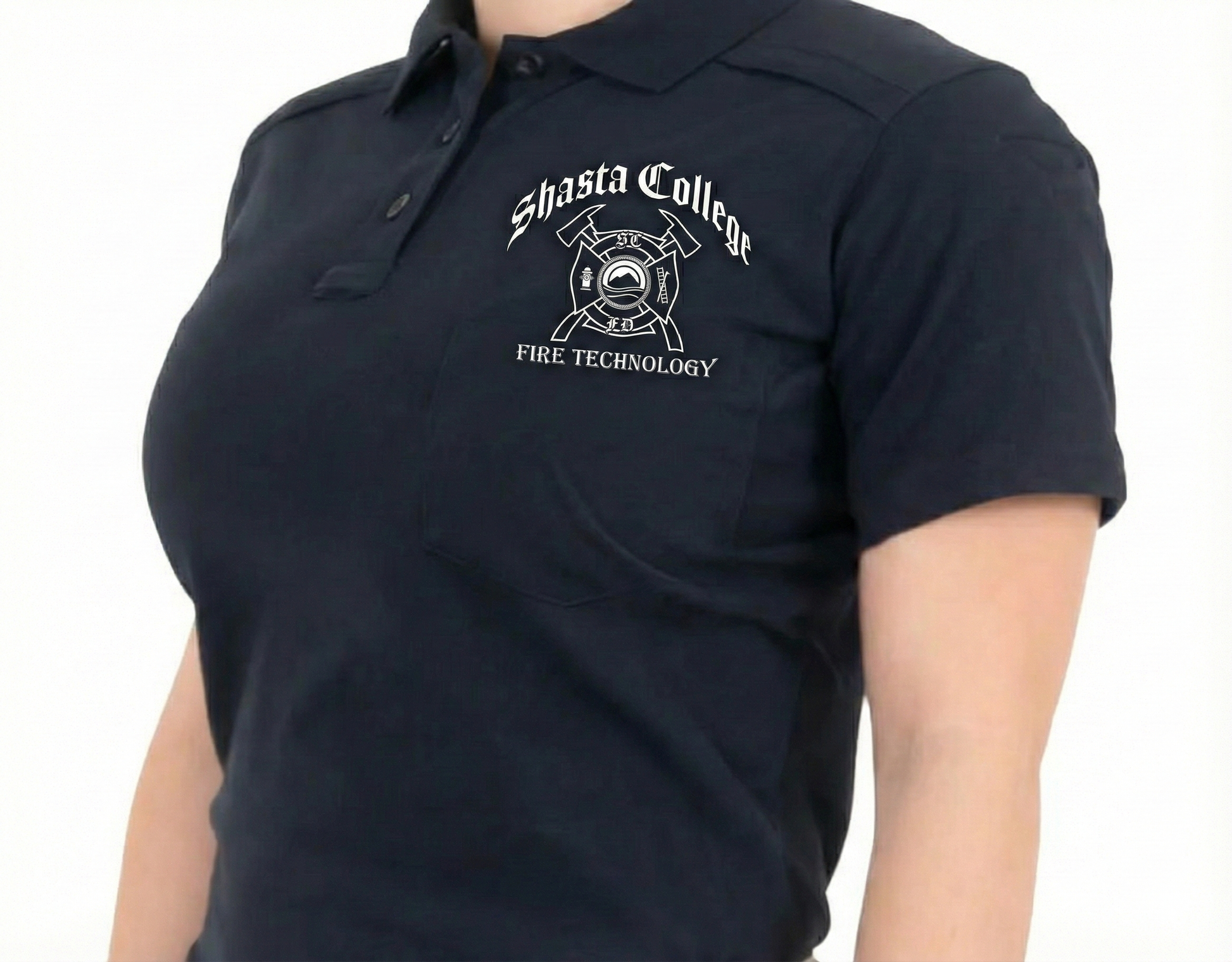 SC Fire Tech Womens Cotton Polo - detail view