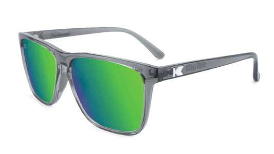 Clear Grey / Green Moonshine Fast Lanes Sport - Knockaround Sunglasses
