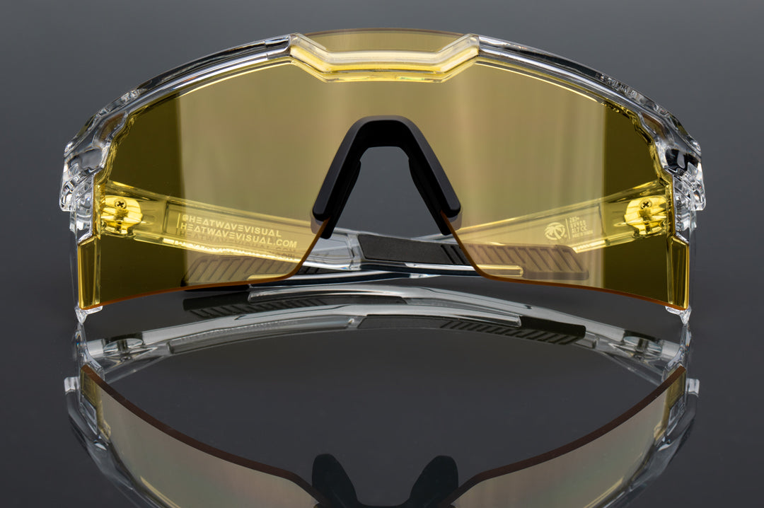 Heat Wave Visual Future Tech Vapor Clear Frame Hi-Vis Yellow Lens sunglasses view 2