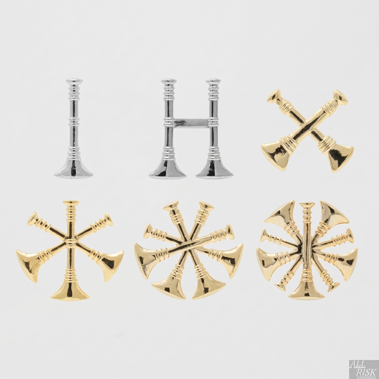 Hero's Pride Collar Brass - brass insignia
