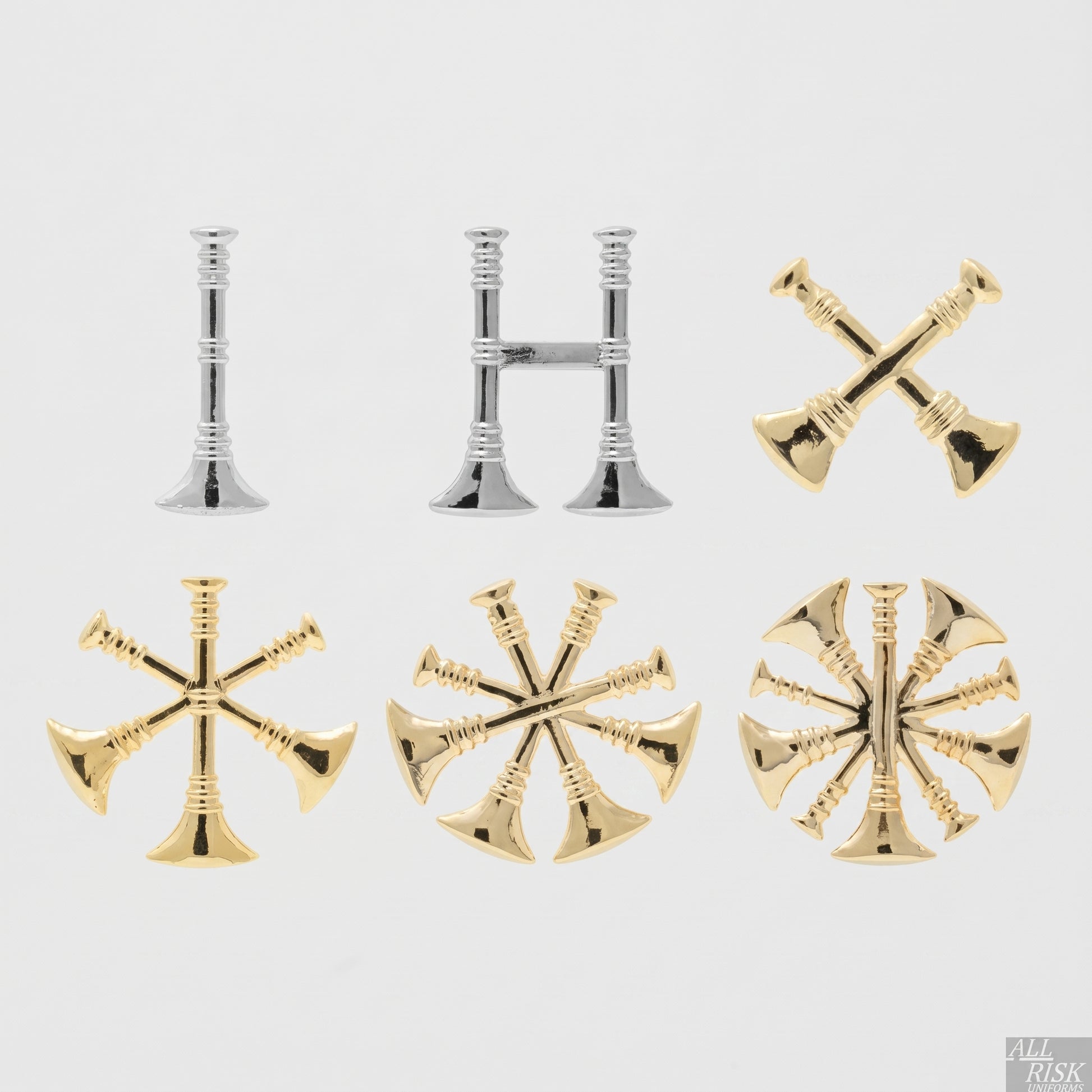 Hero's Pride Collar Brass - brass insignia