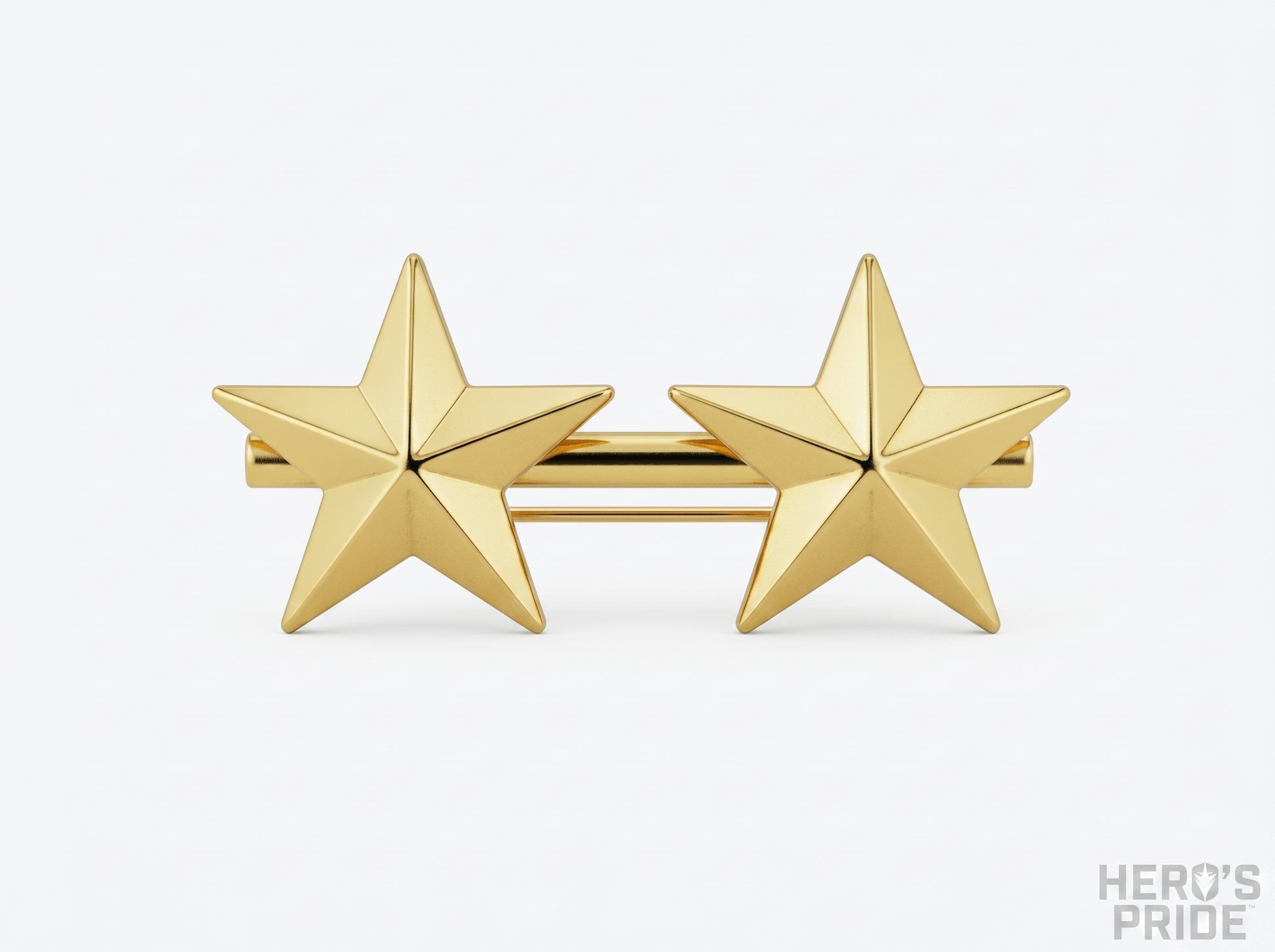 CAL FIRE Blackinton Two Gold Stars Collar Brass