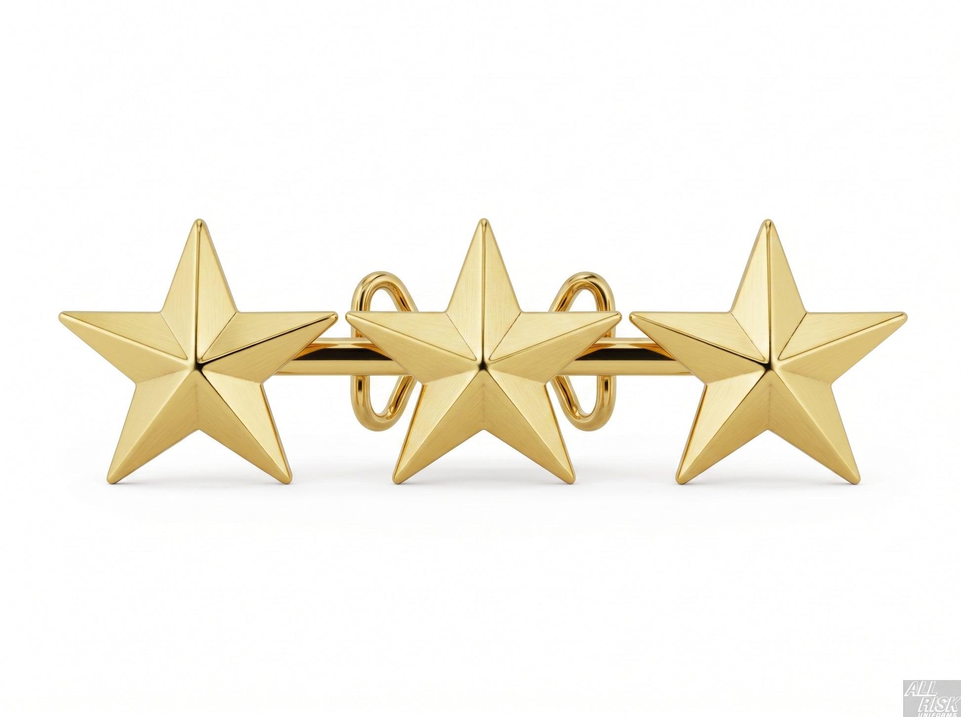 CAL FIRE Blackinton Three Gold Stars Collar Brass