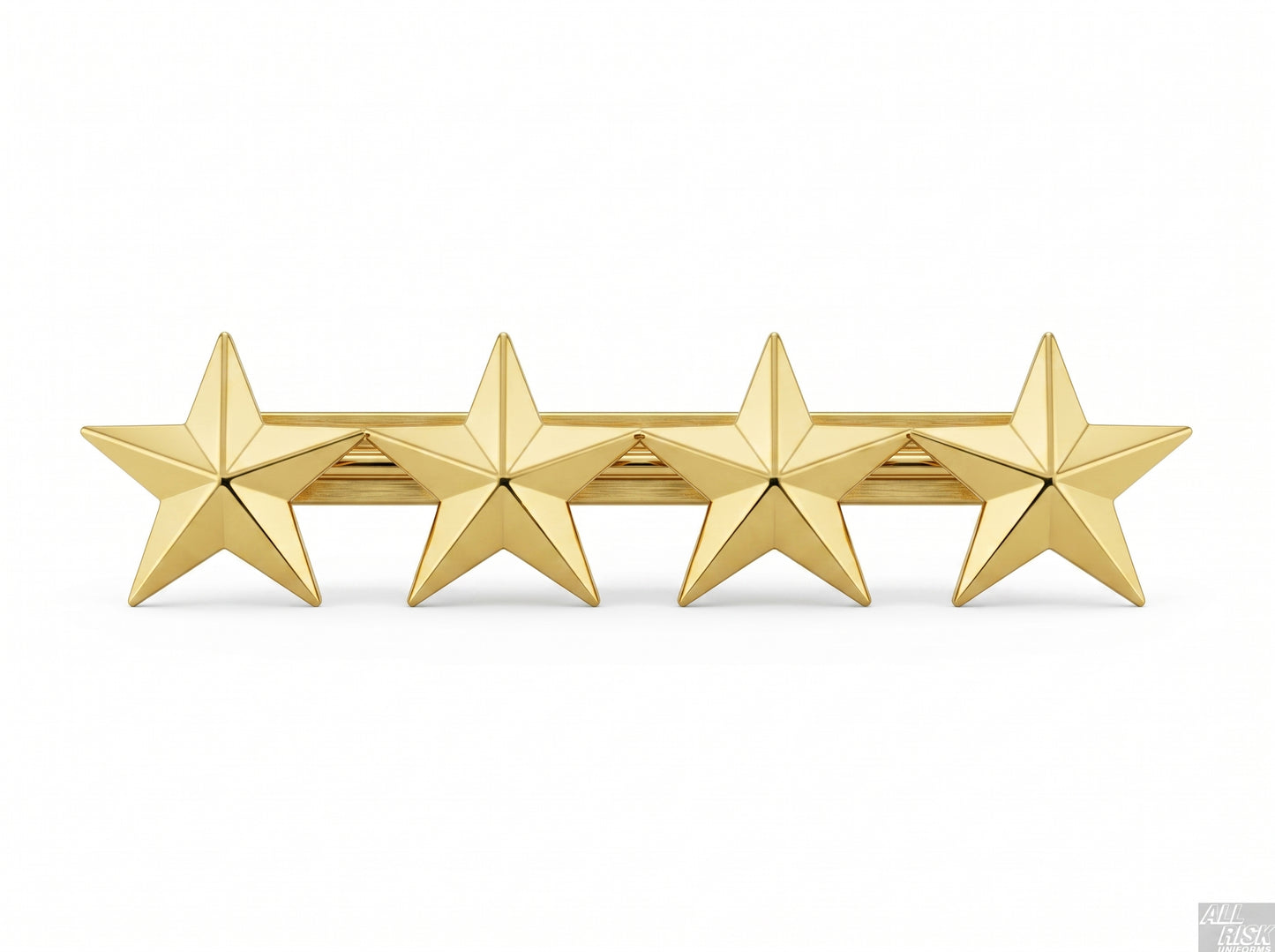 CAL FIRE Blackinton Four Gold Stars Collar Brass