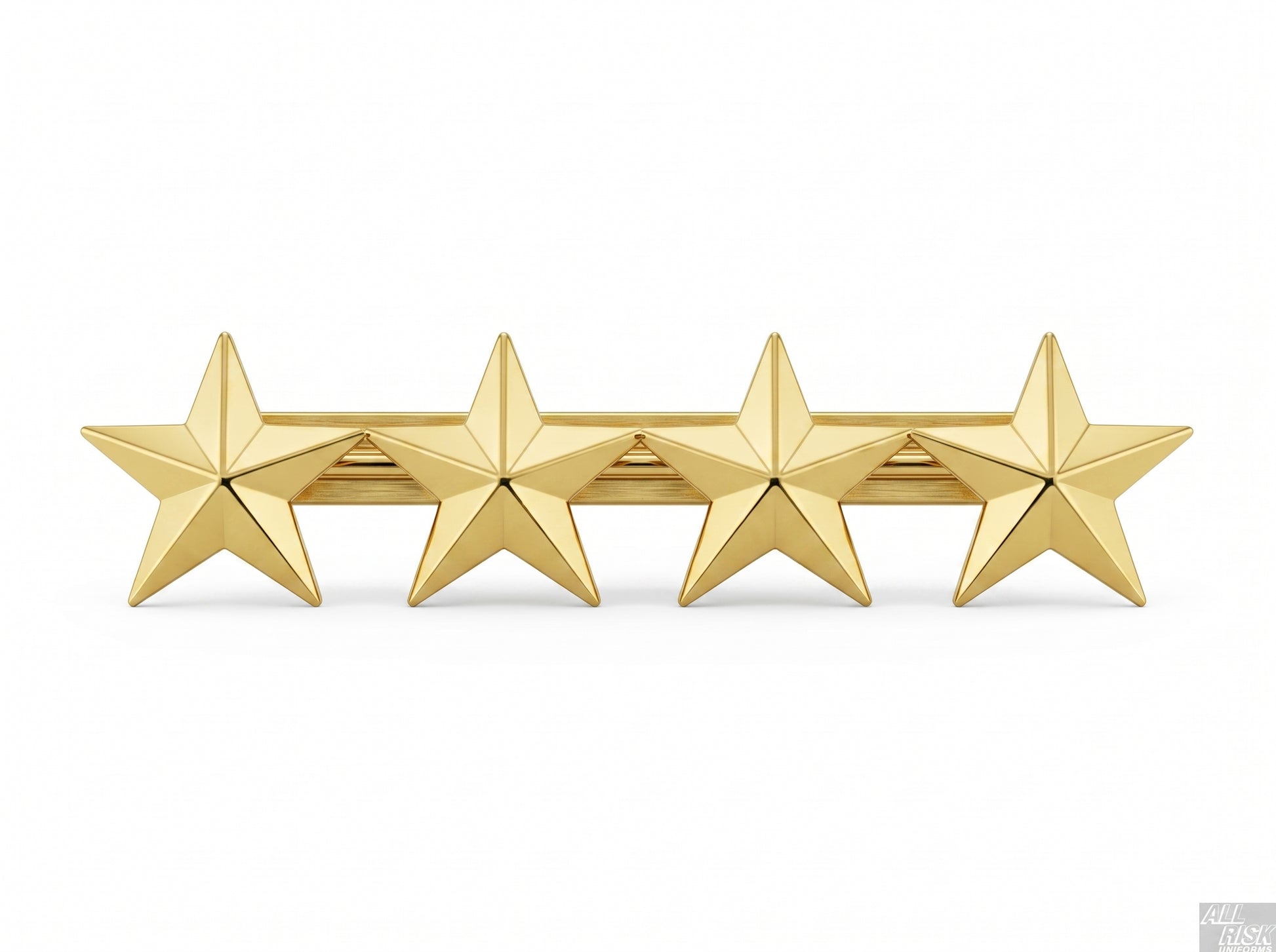 CAL FIRE Blackinton Four Gold Stars Collar Brass