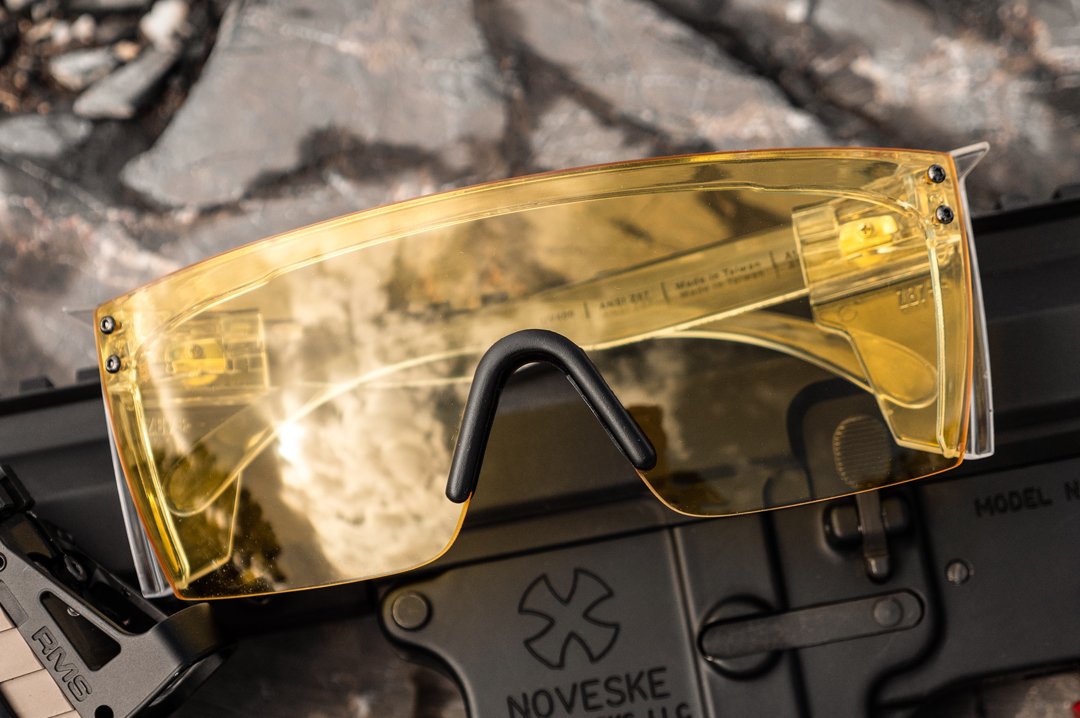 Heat Wave Visual Lazer Face Glasses HI-VIS YELLOW sunglasses view 3