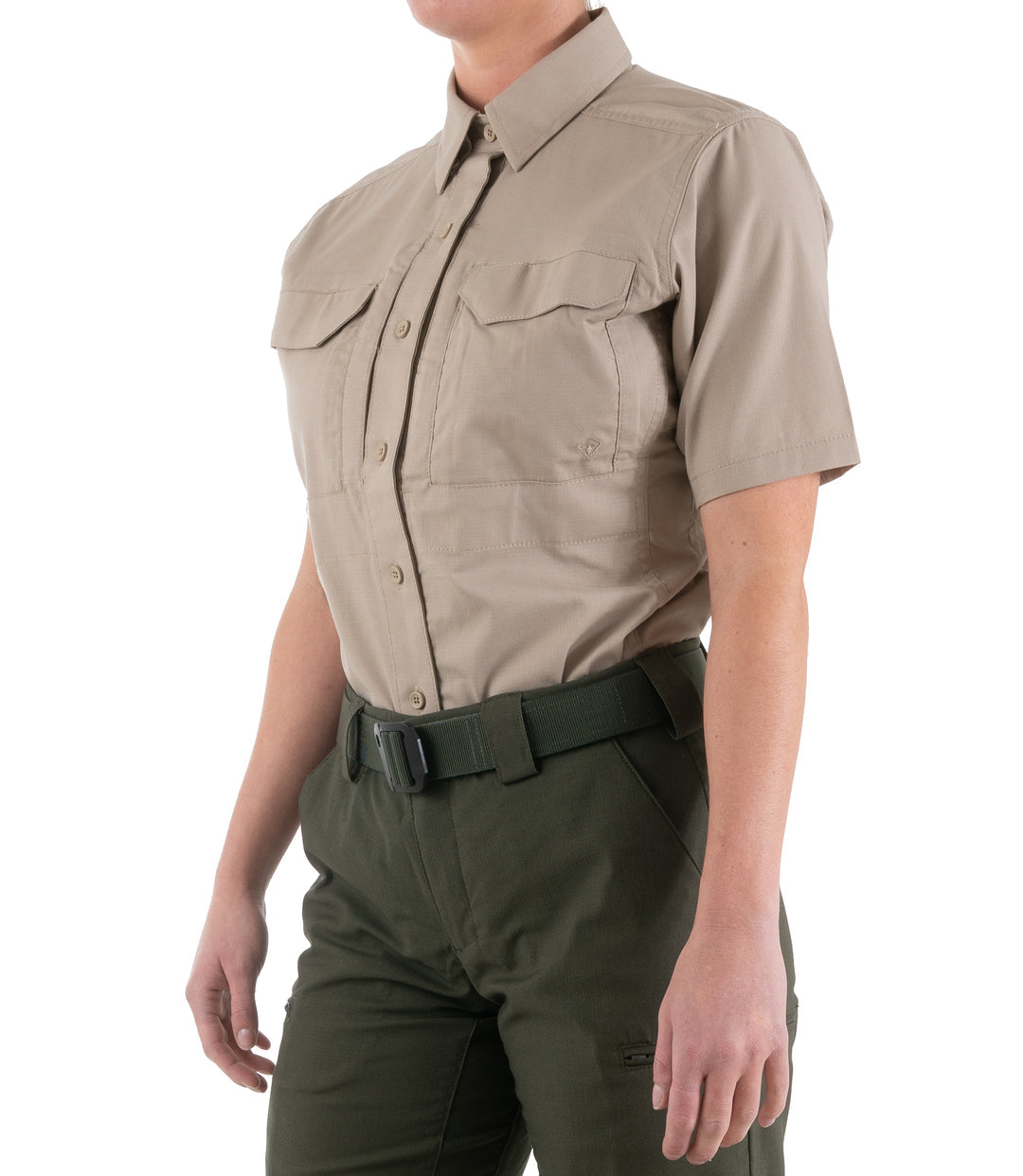 First Tactical Womens V2 Tactical Short Sleeve - Khaki