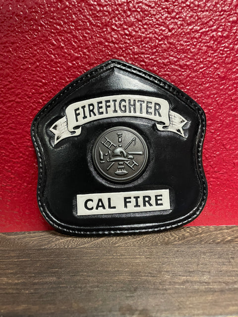 Firefighter Helmet Shield - Handmade Leather