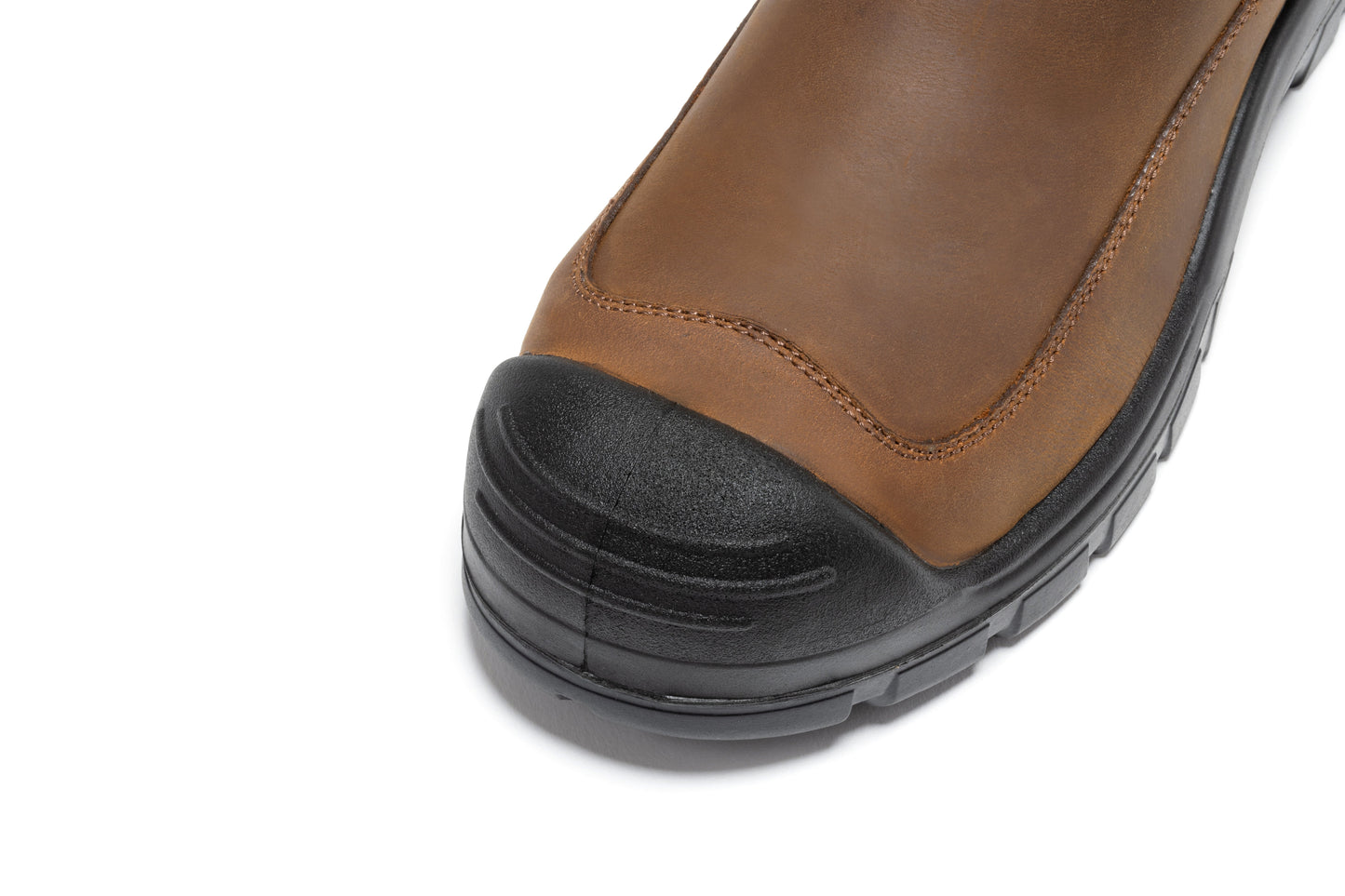 ROCKROOSTER Woodland Brown 6 inch Composite Toe Pull-on Leather Work Boots AK664 (7)