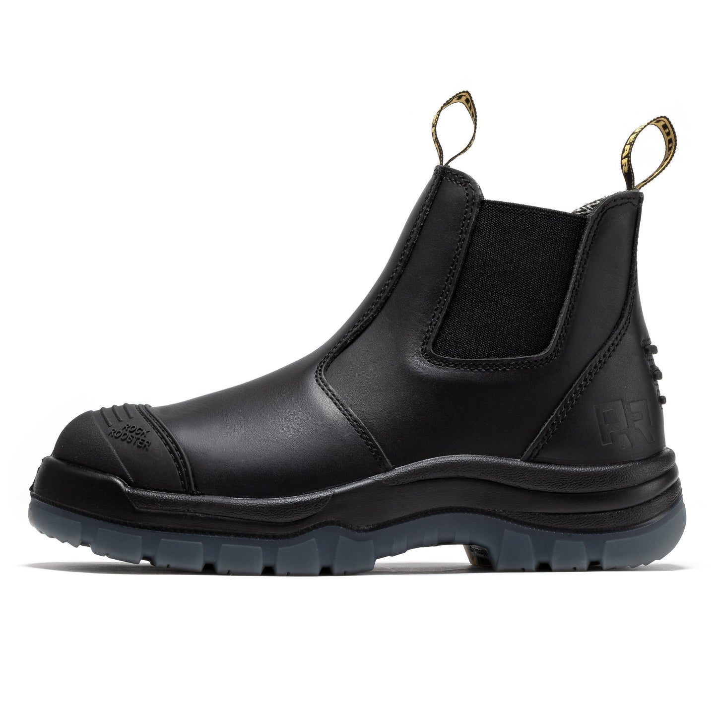 ROCKROOSTER Bakken Black 6 inch Pull on Leather Work Boots AK227 (3)