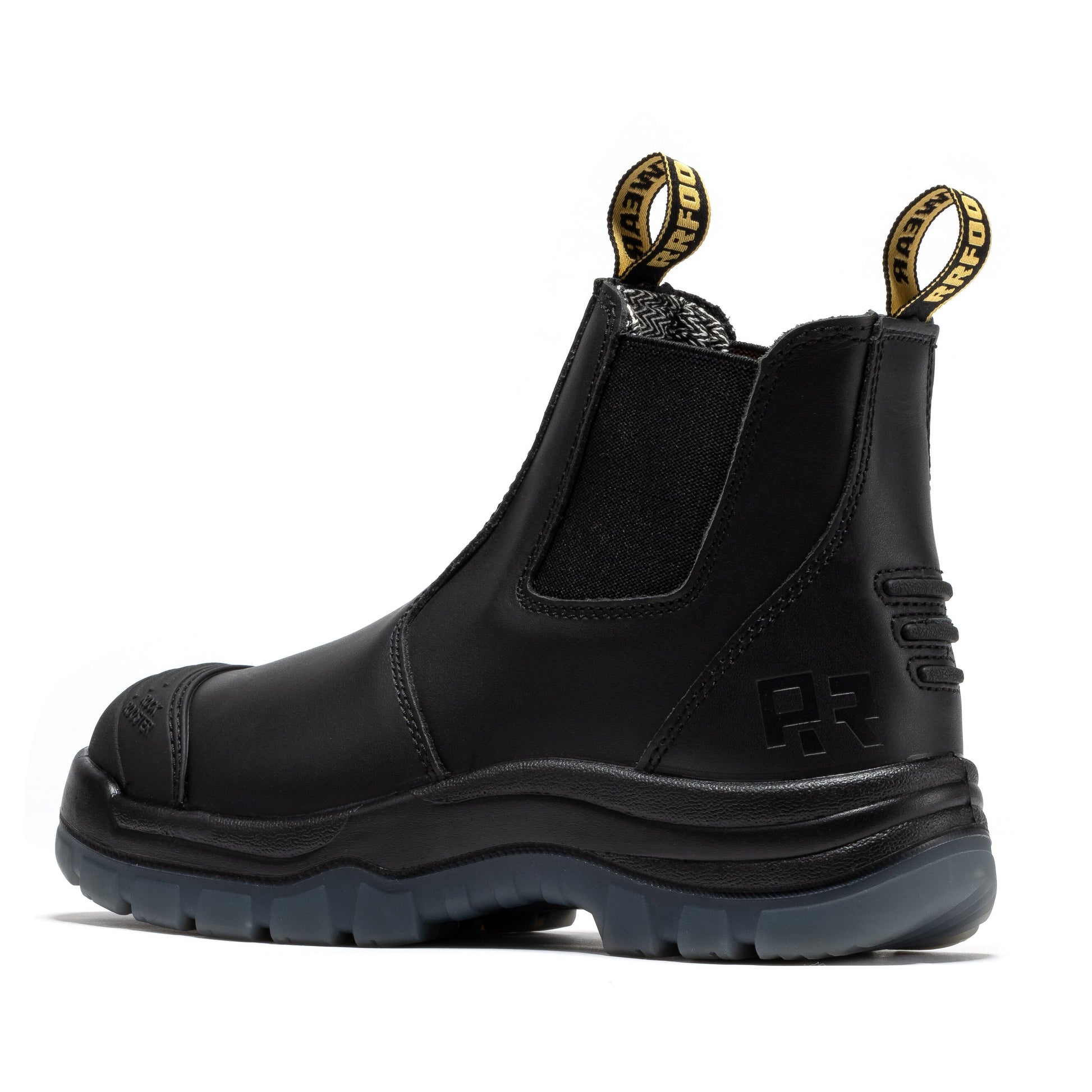 ROCKROOSTER Bakken Black 6 inch Pull on Leather Work Boots AK227 (2)