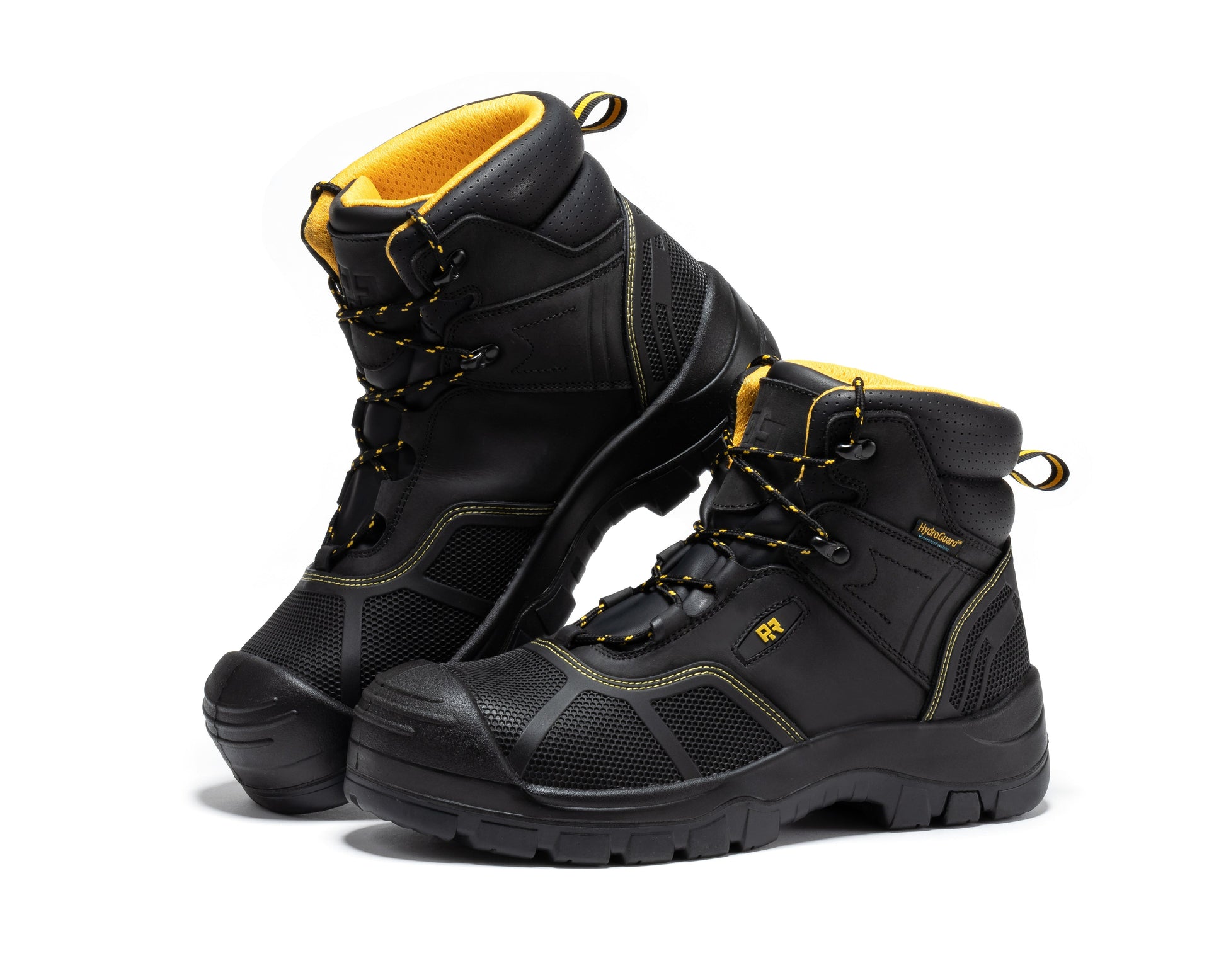 ROCKROOSTER Woodland Black 6 inch Waterproof Composite Toe Leather Work Boots AK663 (10)