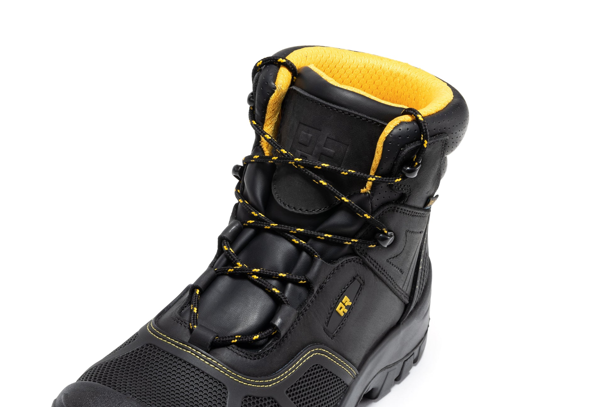 ROCKROOSTER Woodland Black 6 inch Waterproof Composite Toe Leather Work Boots AK663 (4)
