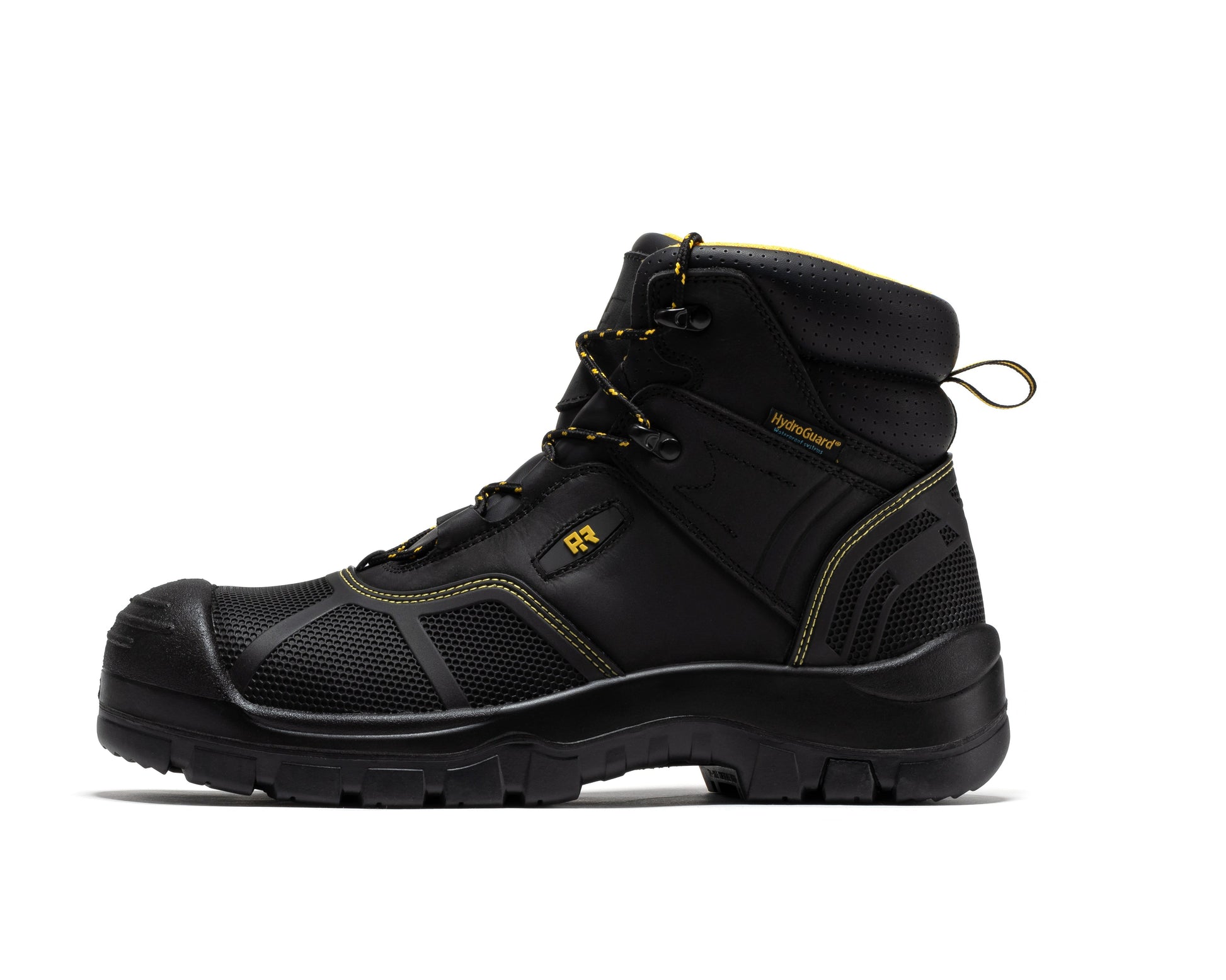 ROCKROOSTER Woodland Black 6 inch Waterproof Composite Toe Leather Work Boots AK663 (3)