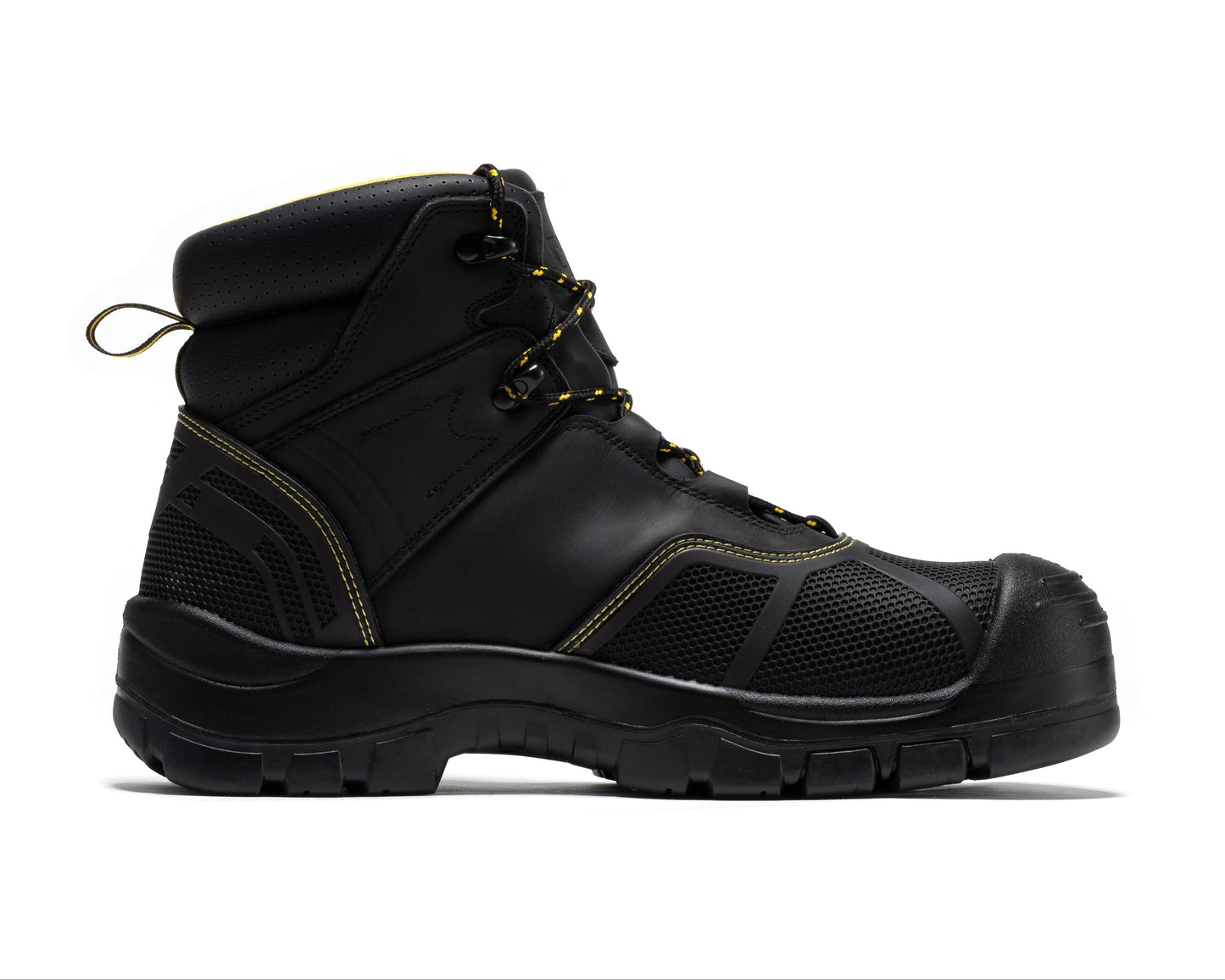 ROCKROOSTER Woodland Black 6 inch Waterproof Composite Toe Leather Work Boots AK663 (5)