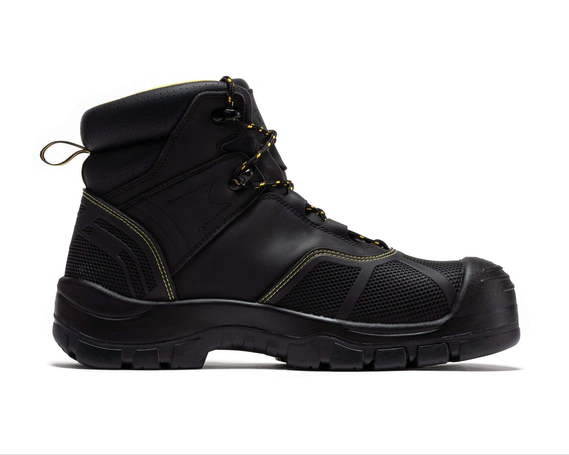 ROCKROOSTER Woodland Black 6 inch Waterproof Composite Toe Leather Work Boots AK663 (5)