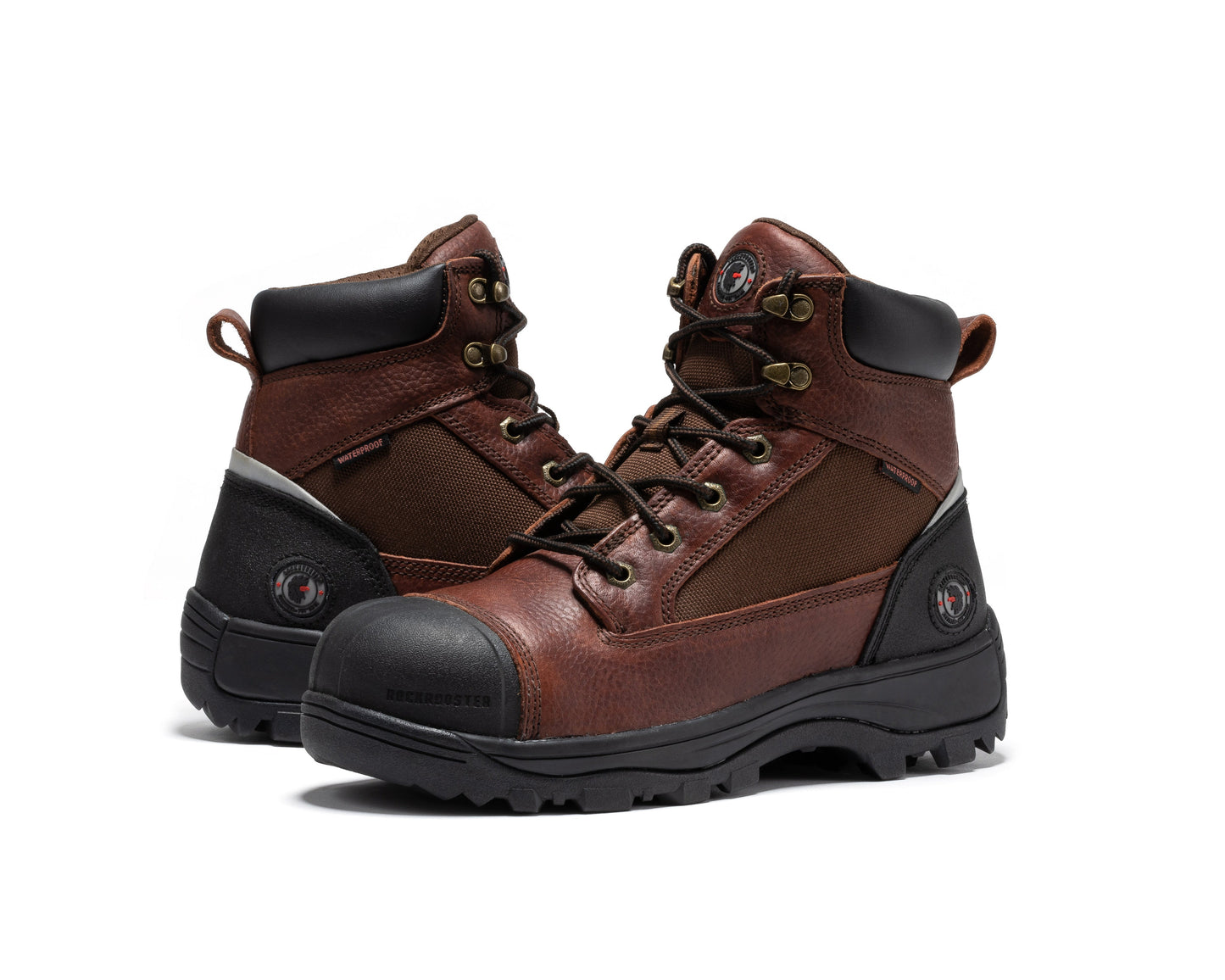 ROCKROOSTER Daviston 6 inch Brown Composite Toe Waterproof Work Boots AT872 (9)